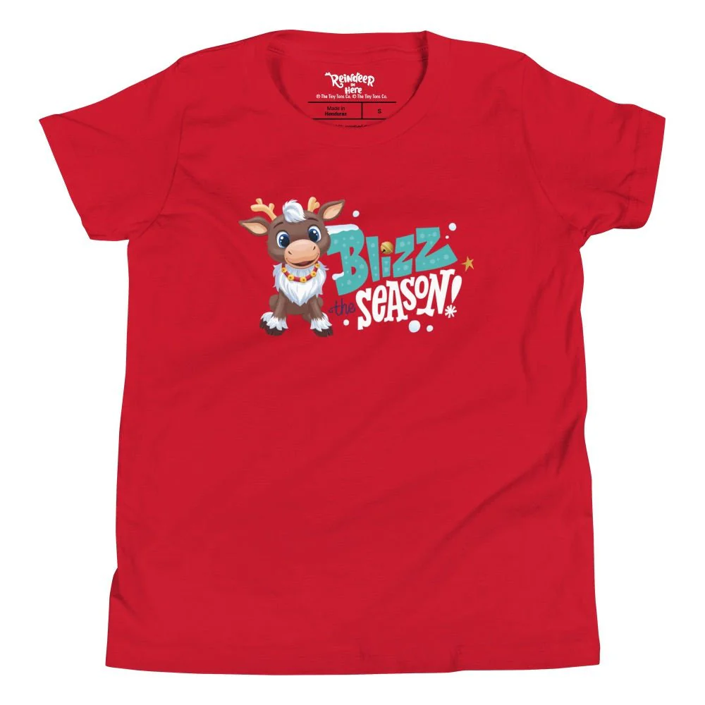 Reindeer in Here Blizz the Season Kids T-Shirt - Image 2