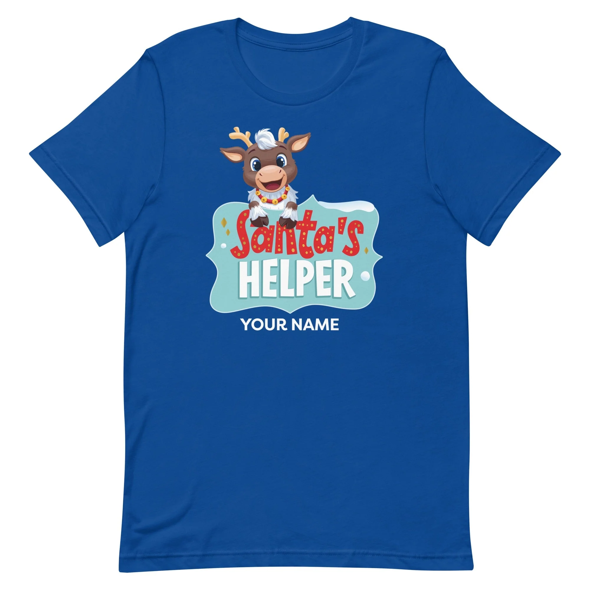 Reindeer in Here Santa's Helpers Personalized Adult T-Shirt - Image 2