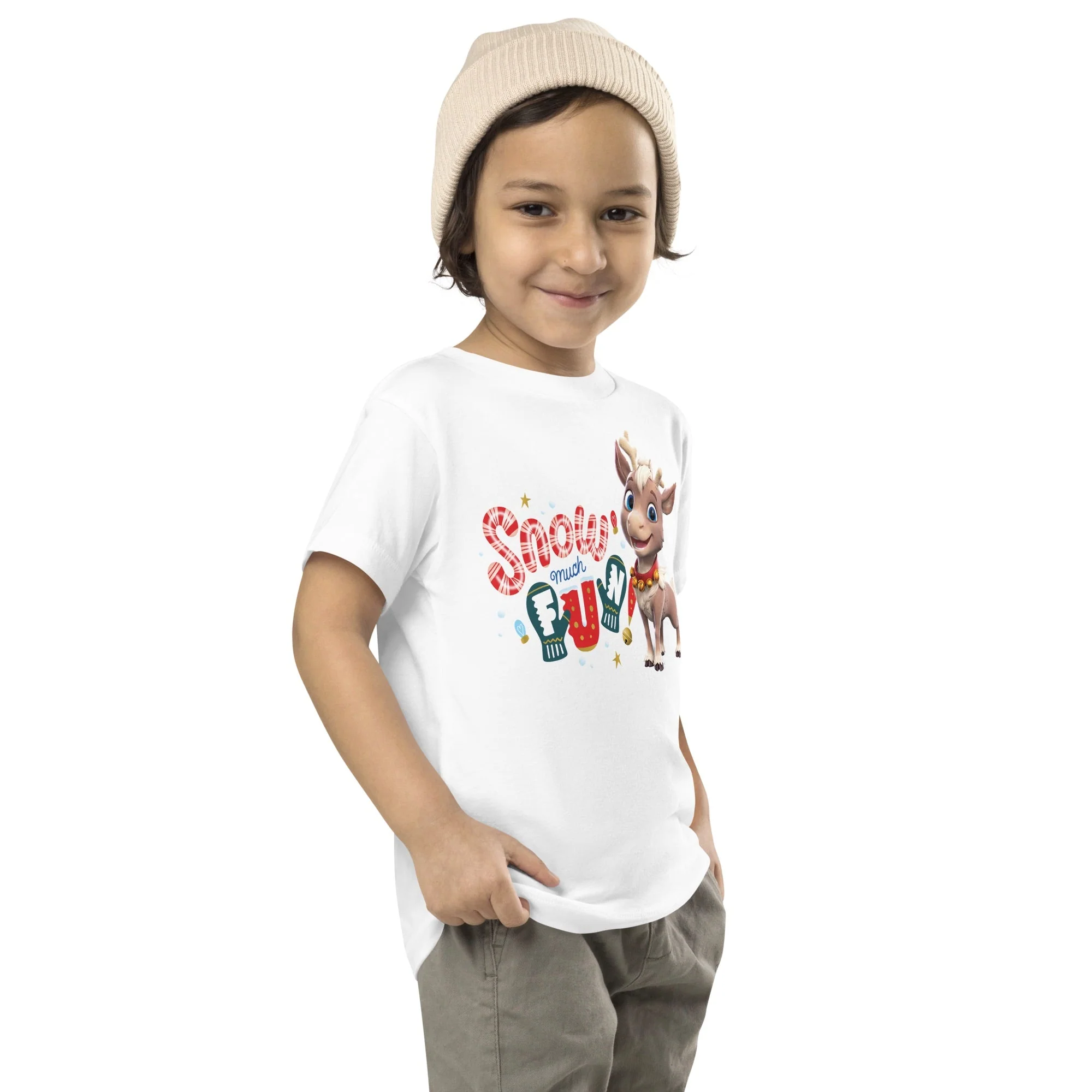 Reindeer in Here Snow Much Fun Toddler T-Shirt - Image 3
