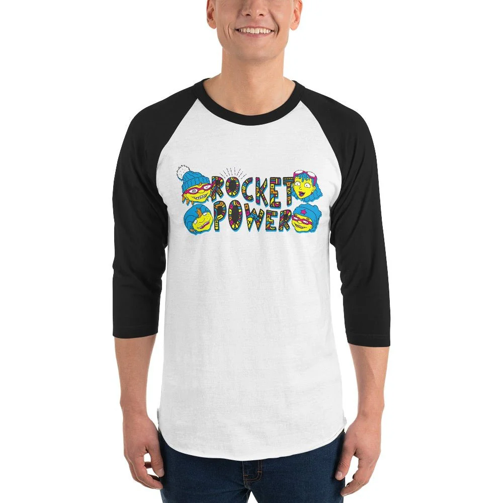 Rocket Power Gang Adult 3/4 Sleeve Raglan Shirt - Image 3