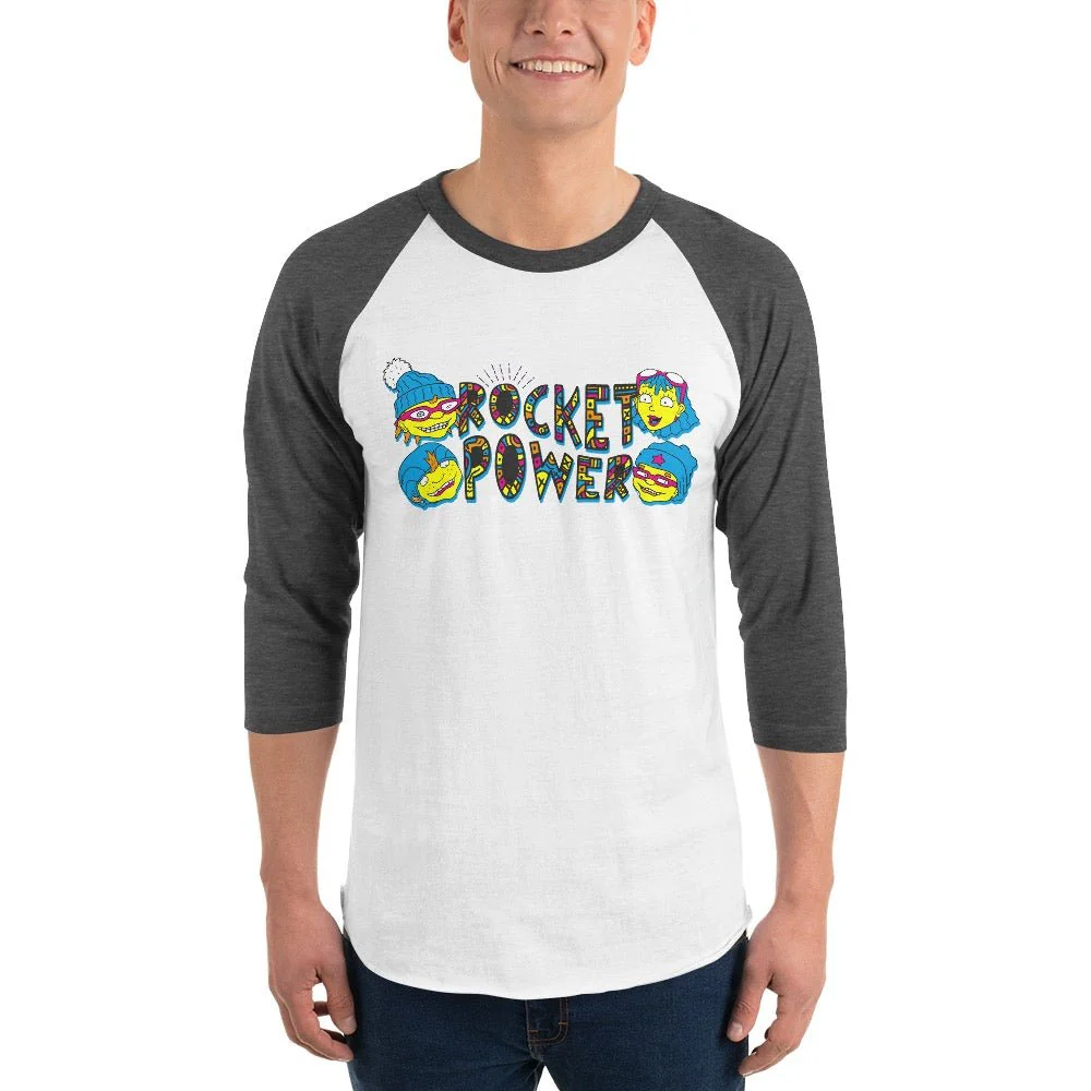 Rocket Power Gang Adult 3/4 Sleeve Raglan Shirt - Image 5