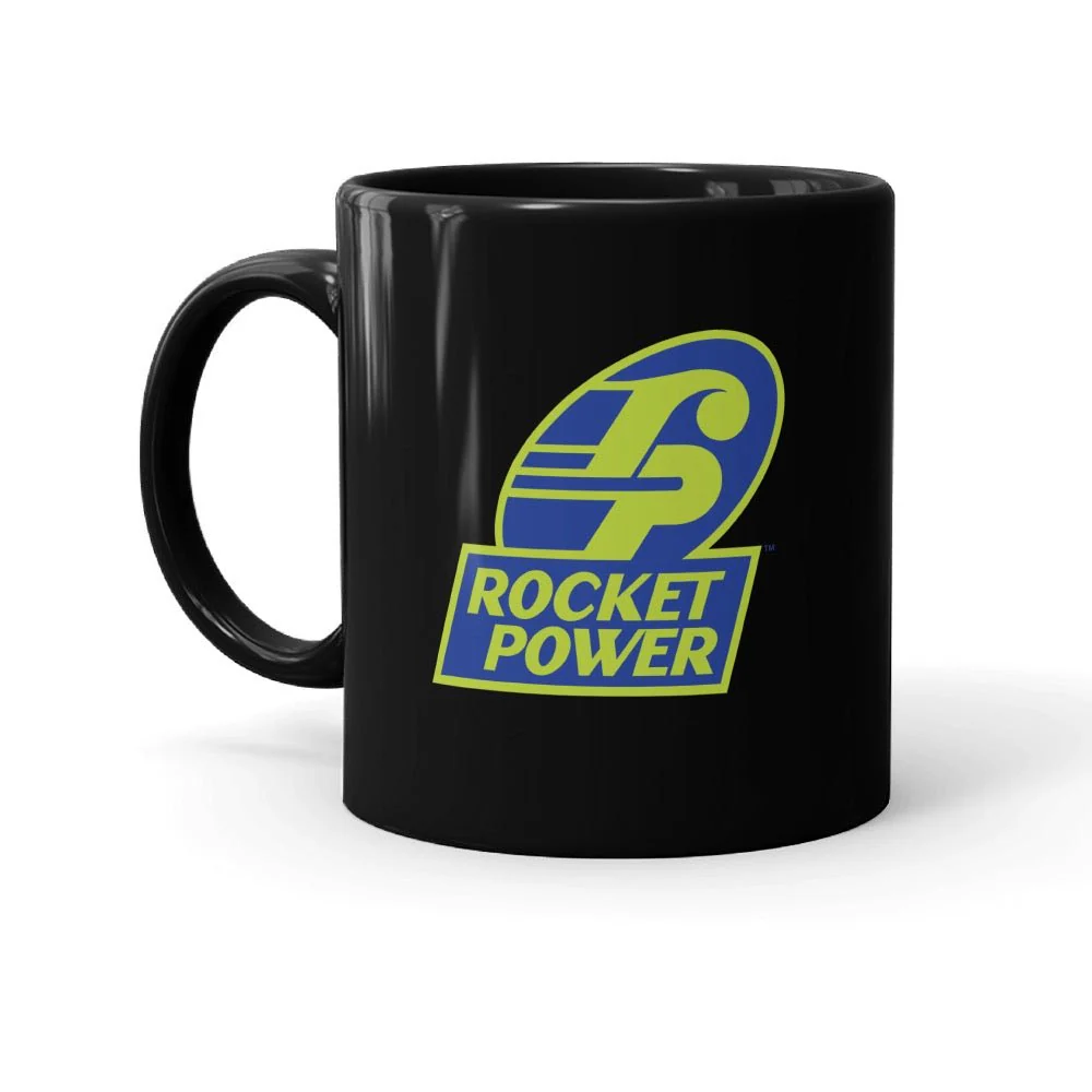 Rocket Power Logo Black Mug - Image 3