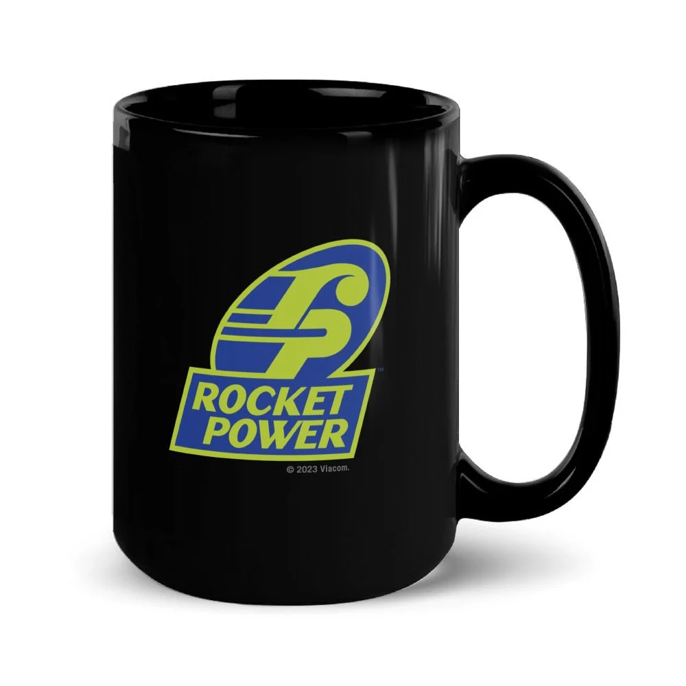 Rocket Power Logo Black Mug - Image 4