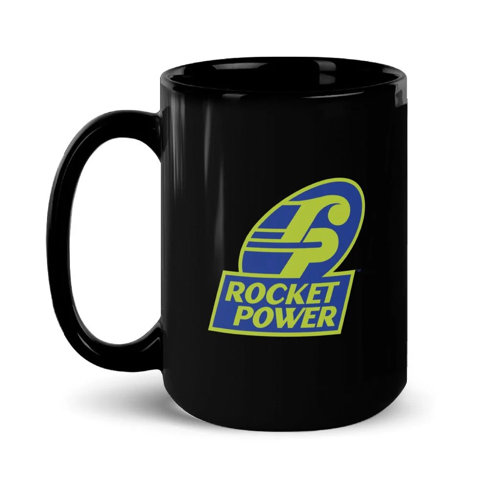 Rocket Power Logo Black Mug - Image 5