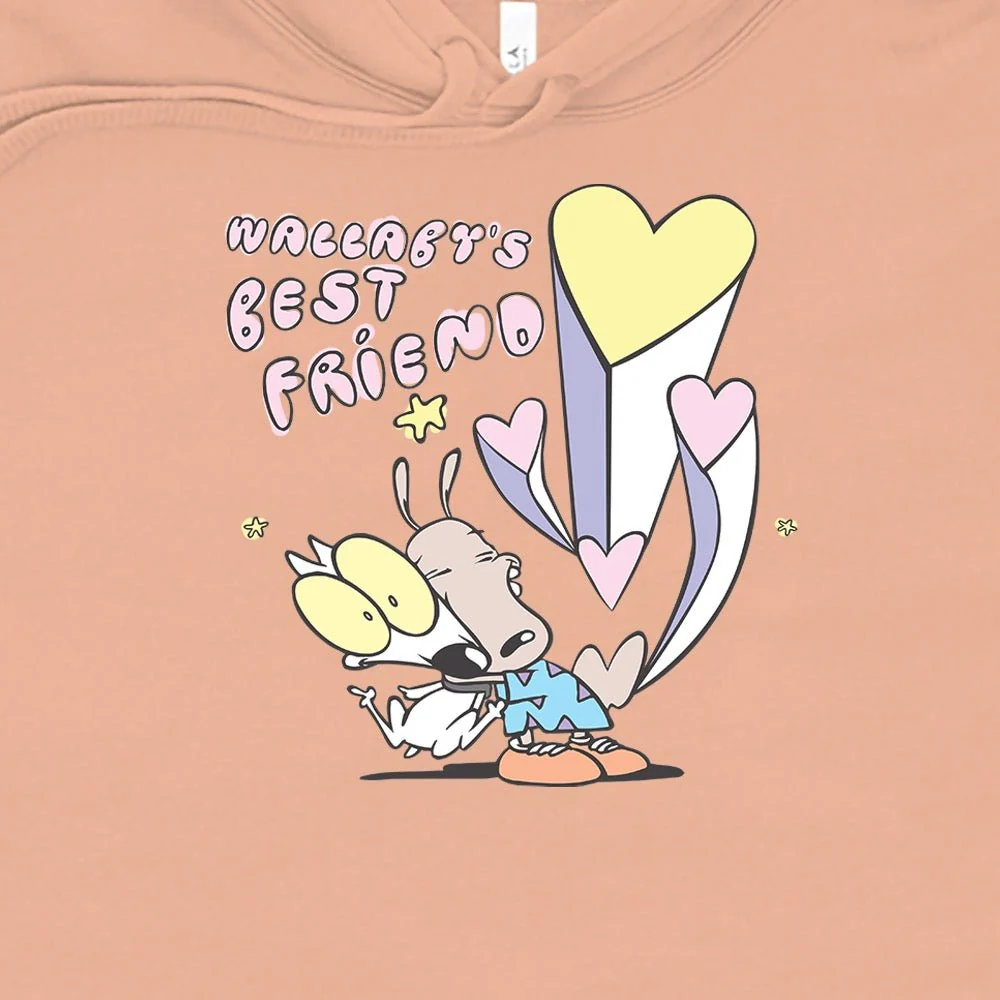 Rocko's Modern Life Wallaby's Best Friend Women's Crop Hooded Sweatshirt - Image 2