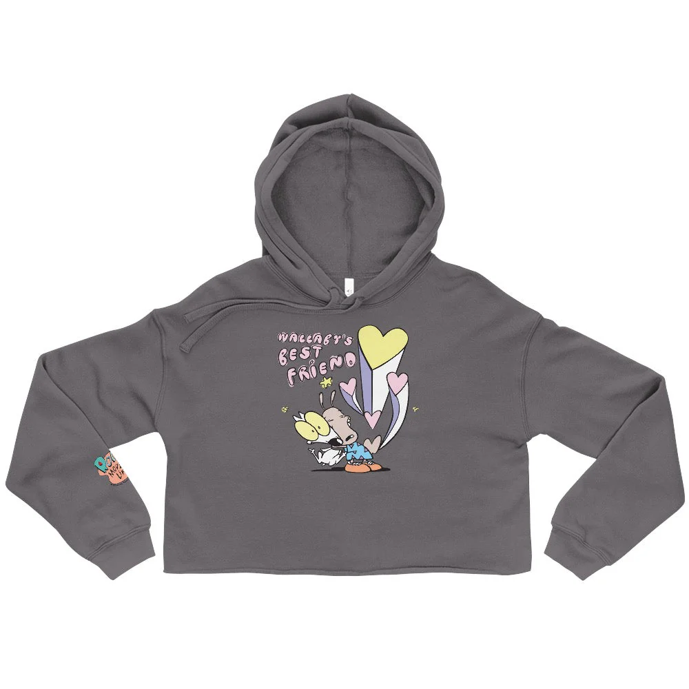 Rocko's Modern Life Wallaby's Best Friend Women's Crop Hooded Sweatshirt - Image 3