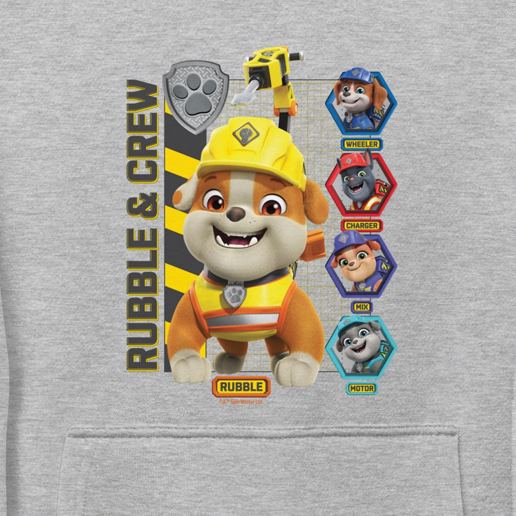 Rubble & Crew Characters Kids Hoodie - Image 2