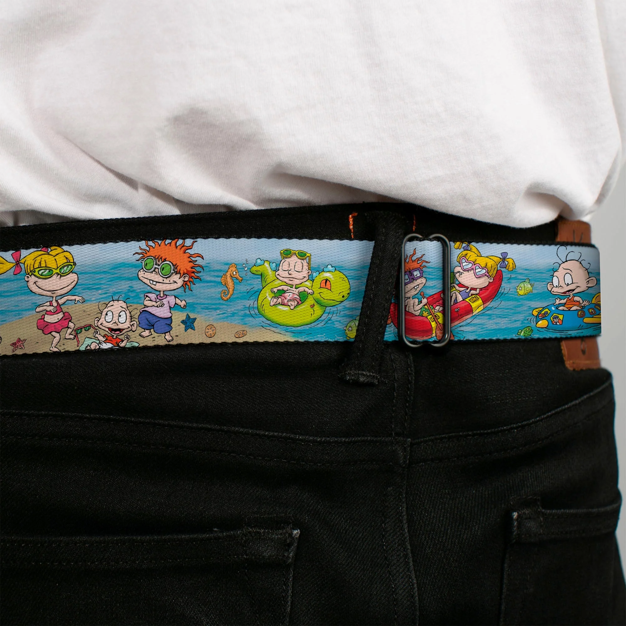 Rugrats Logo Beach Play Scene Full Color Seatbelt Belt - Image 4