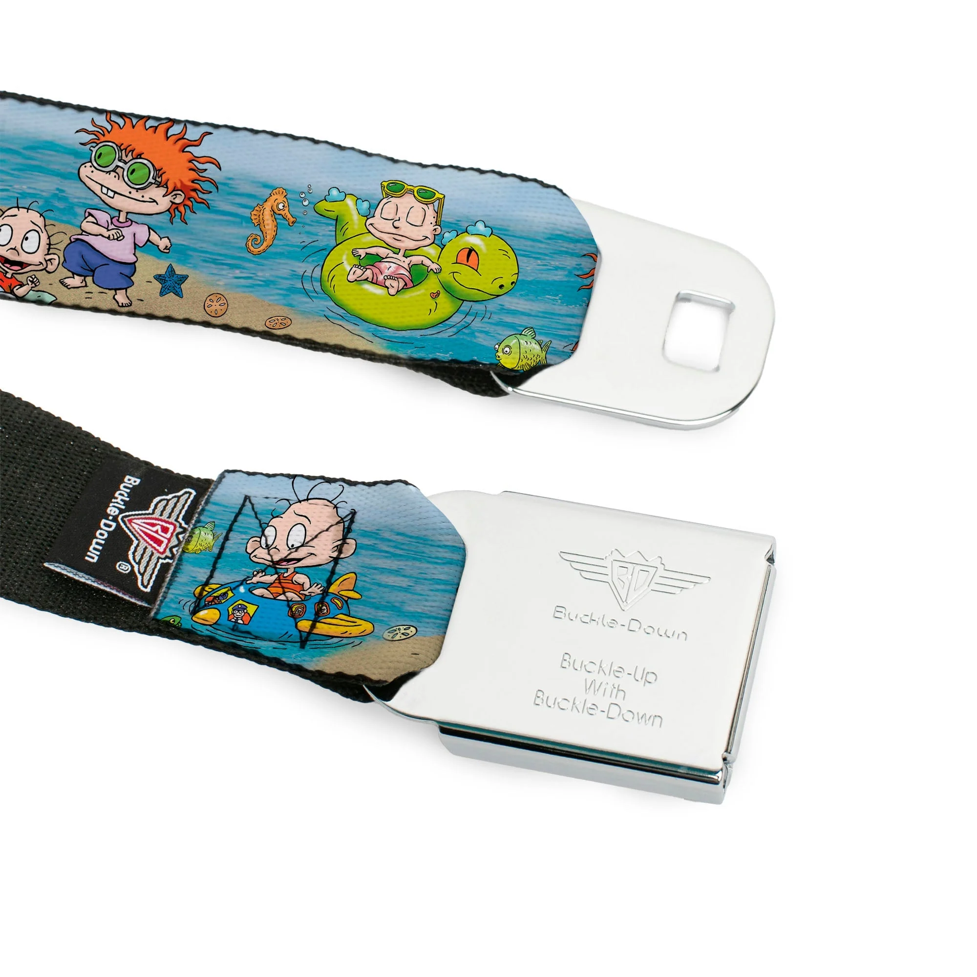 Rugrats Logo Beach Play Scene Full Color Seatbelt Belt - Image 9