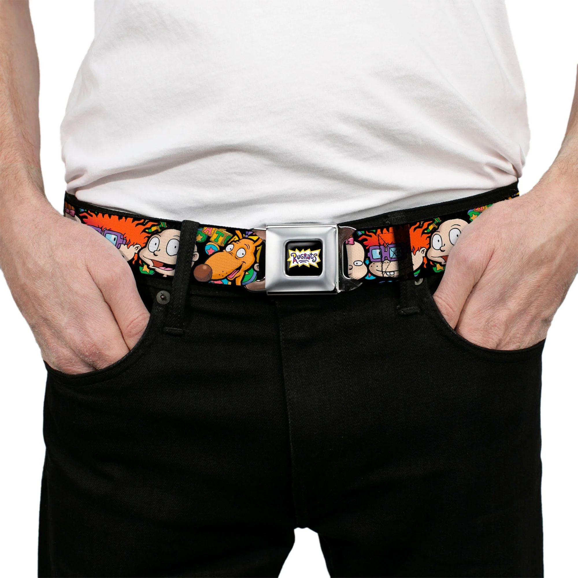 Rugrats Logo and Character Faces Close-Up Seatbelt Belt - Image 3