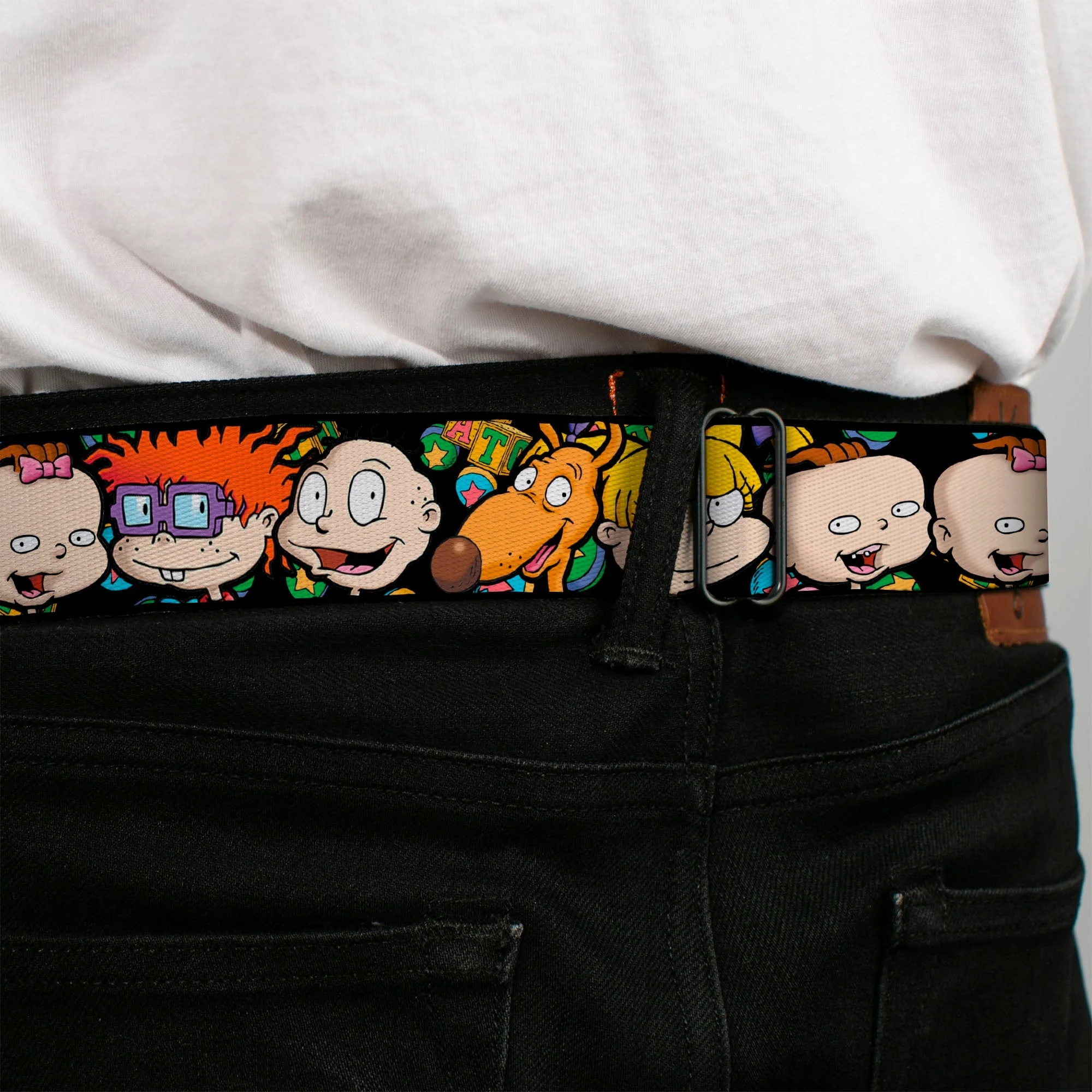 Rugrats Logo and Character Faces Close-Up Seatbelt Belt - Image 4