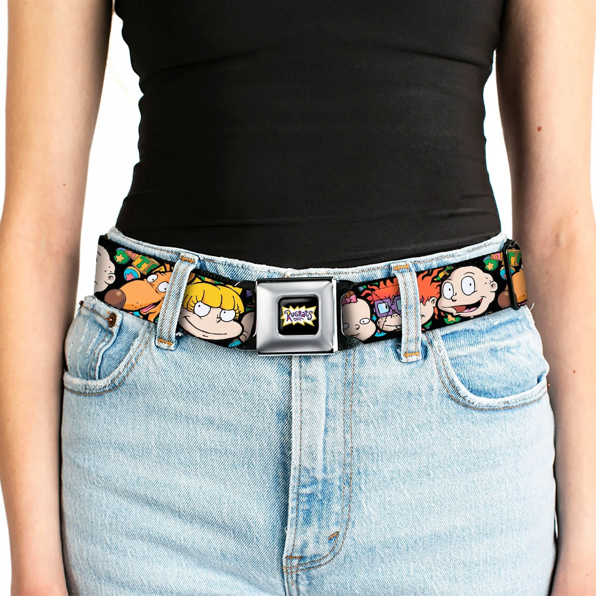 Rugrats Logo and Character Faces Close-Up Seatbelt Belt - Image 5