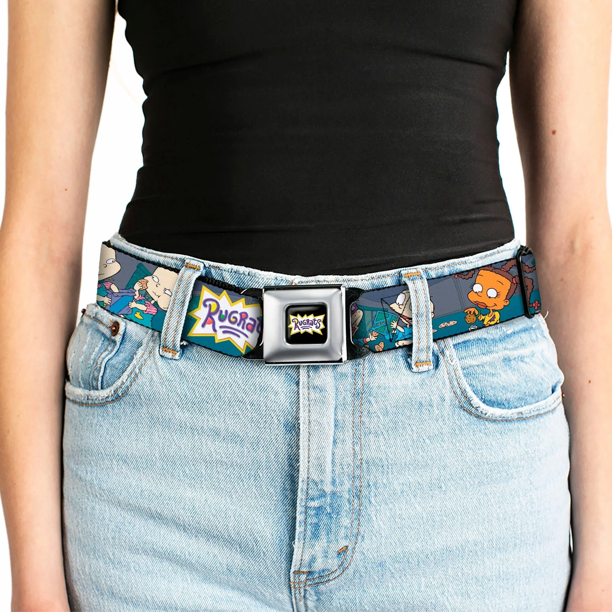 Rugrats Cookie Scene Logo Full Color Seatbelt Belt - Image 5