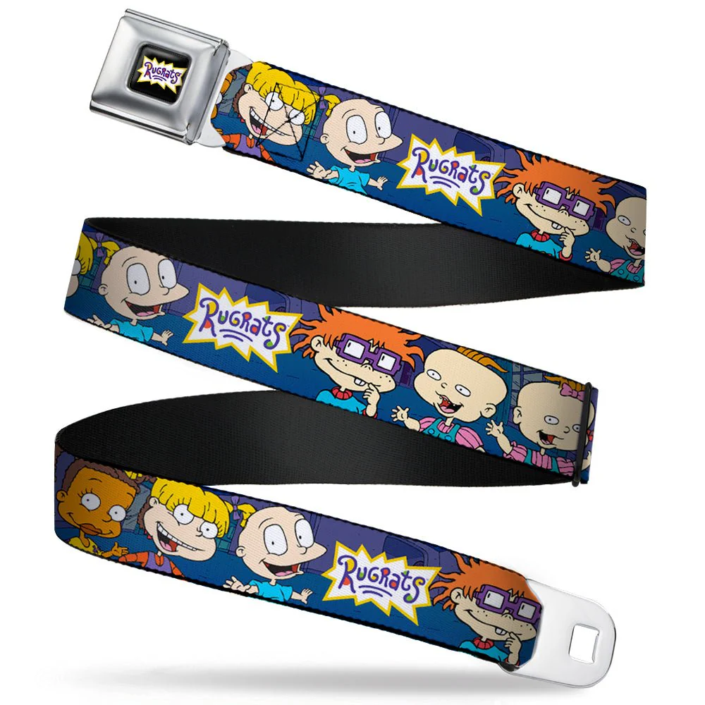 Rugrats Logo Full Color Group Pose Fashion Seatbelt Belt