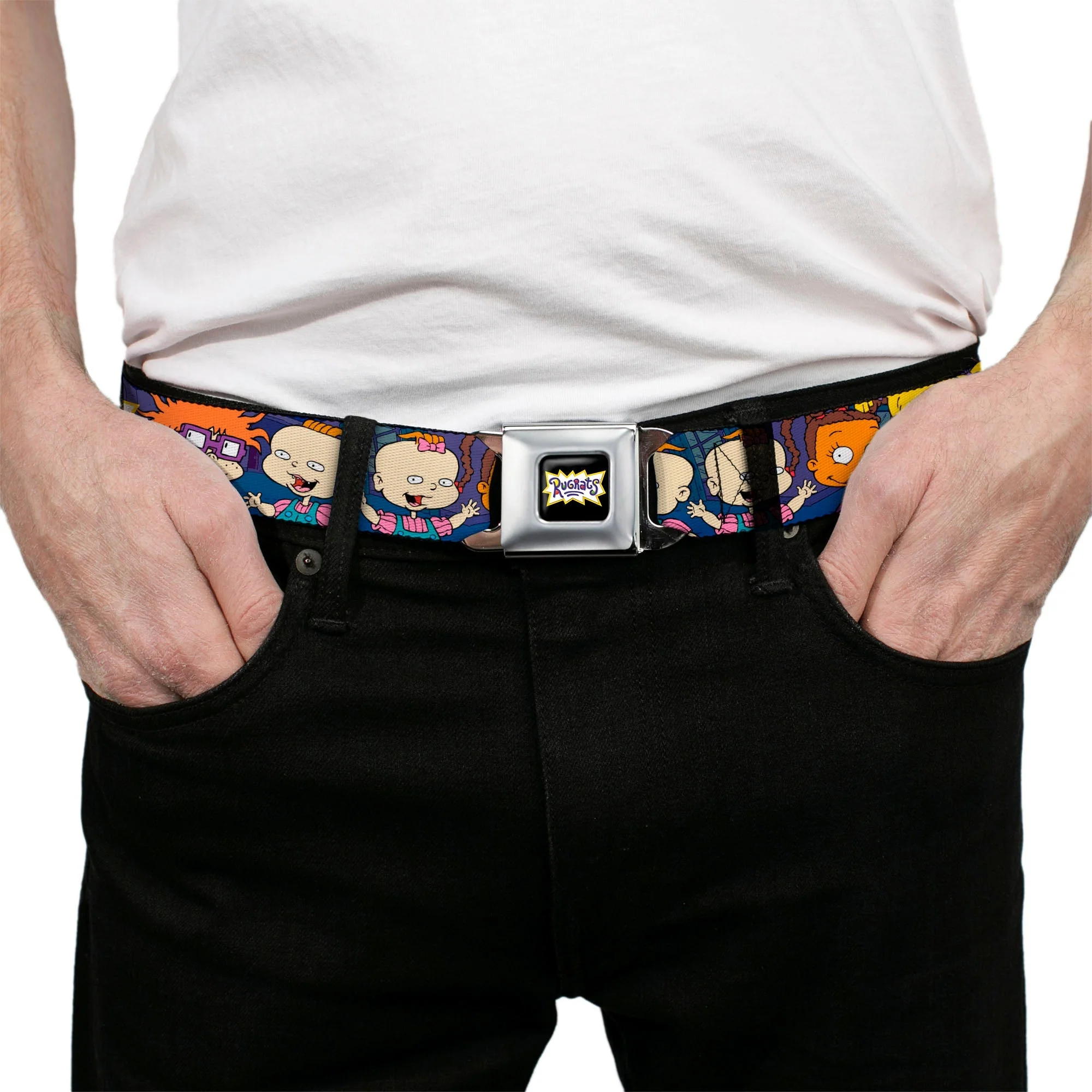 Rugrats Logo Full Color Group Pose Fashion Seatbelt Belt - Image 3