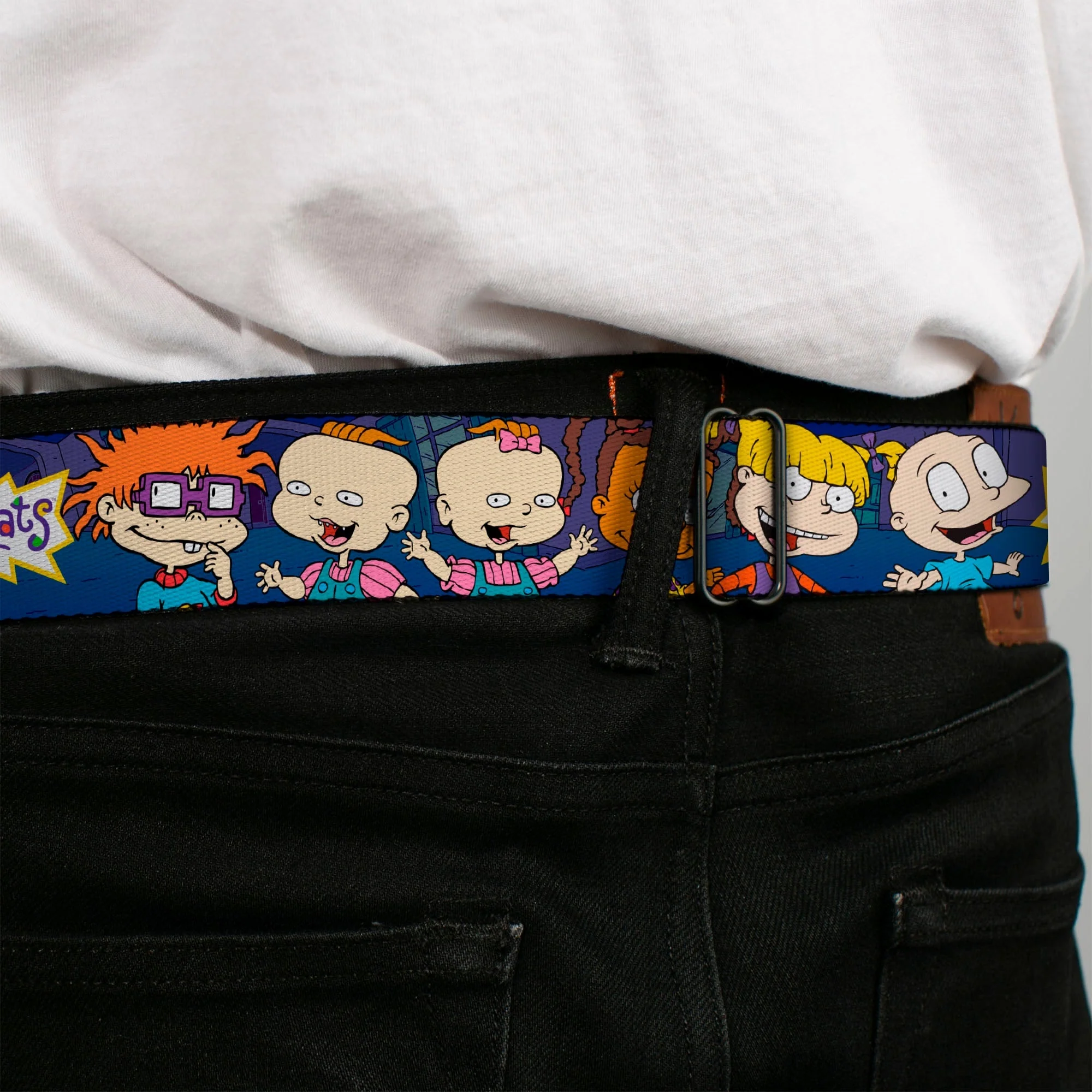 Rugrats Logo Full Color Group Pose Fashion Seatbelt Belt - Image 4
