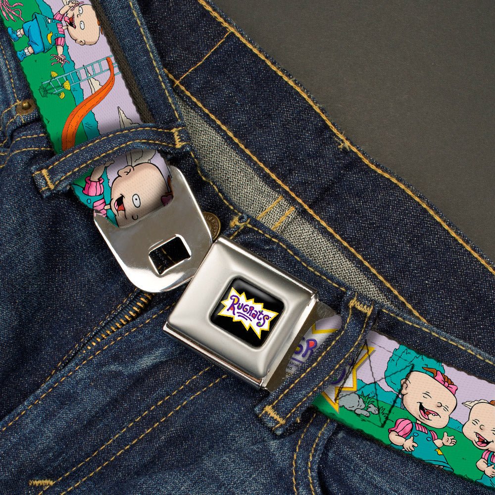 Rugrats Lil & Phil Outdoor Poses Logo Seatbelt Webbing Belt - Image 2