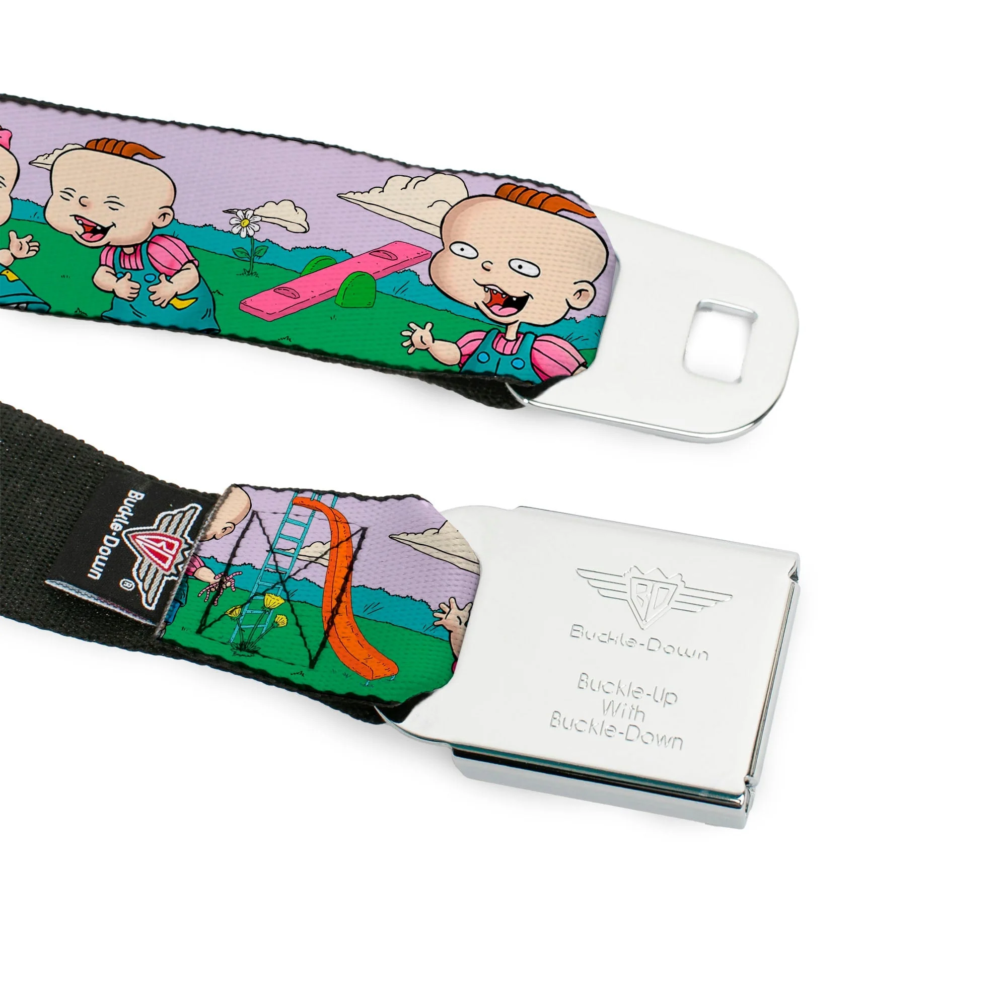 Rugrats Lil & Phil Outdoor Poses Logo Seatbelt Webbing Belt - Image 9