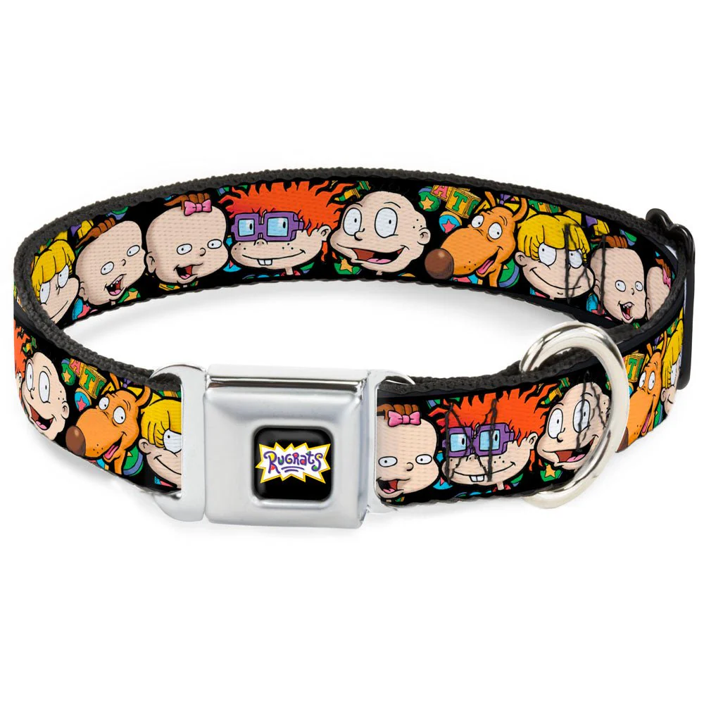 Rugrats Character Faces Close-Up Seatbelt Buckle Pet Collar