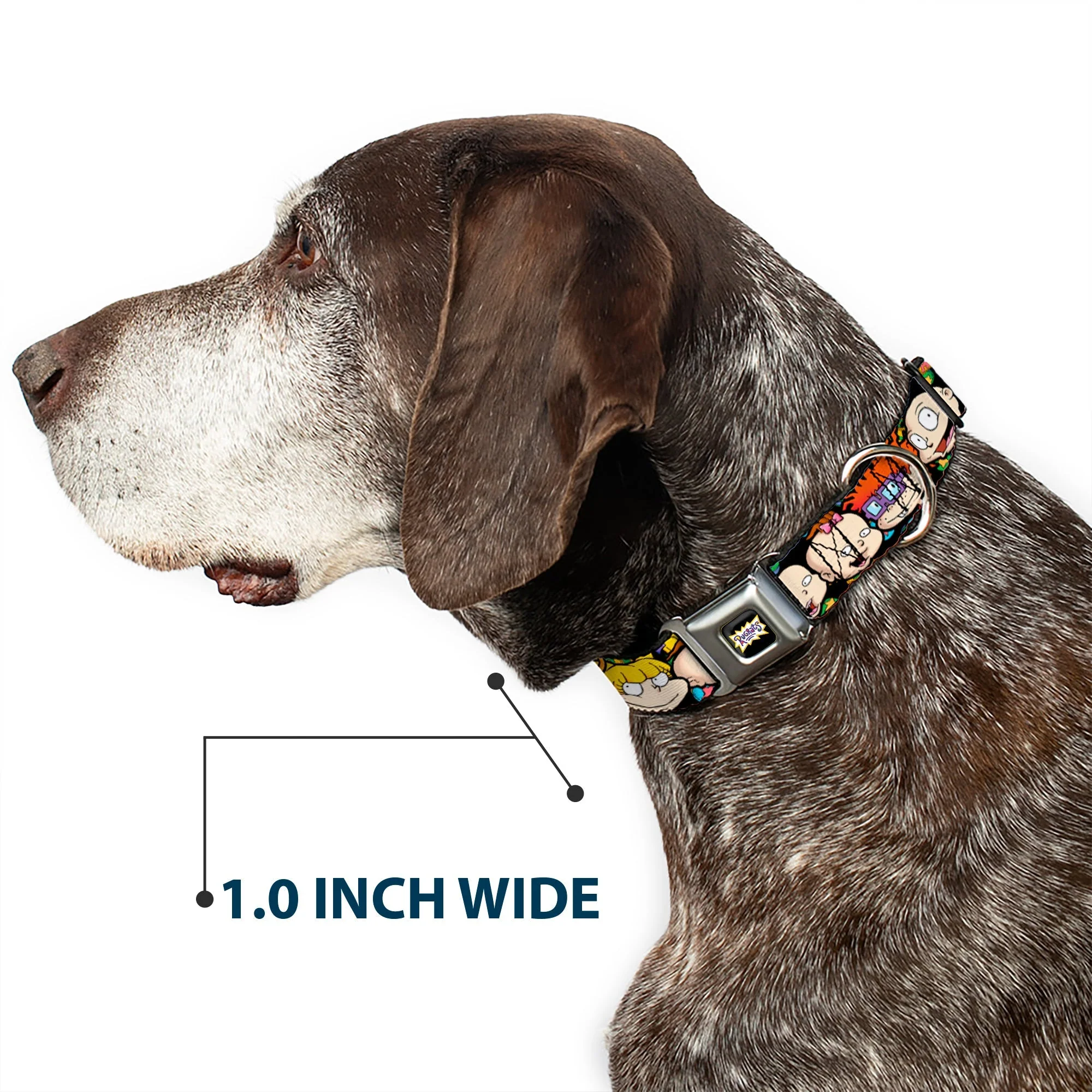 Rugrats Character Faces Close-Up Seatbelt Buckle Pet Collar - Image 6