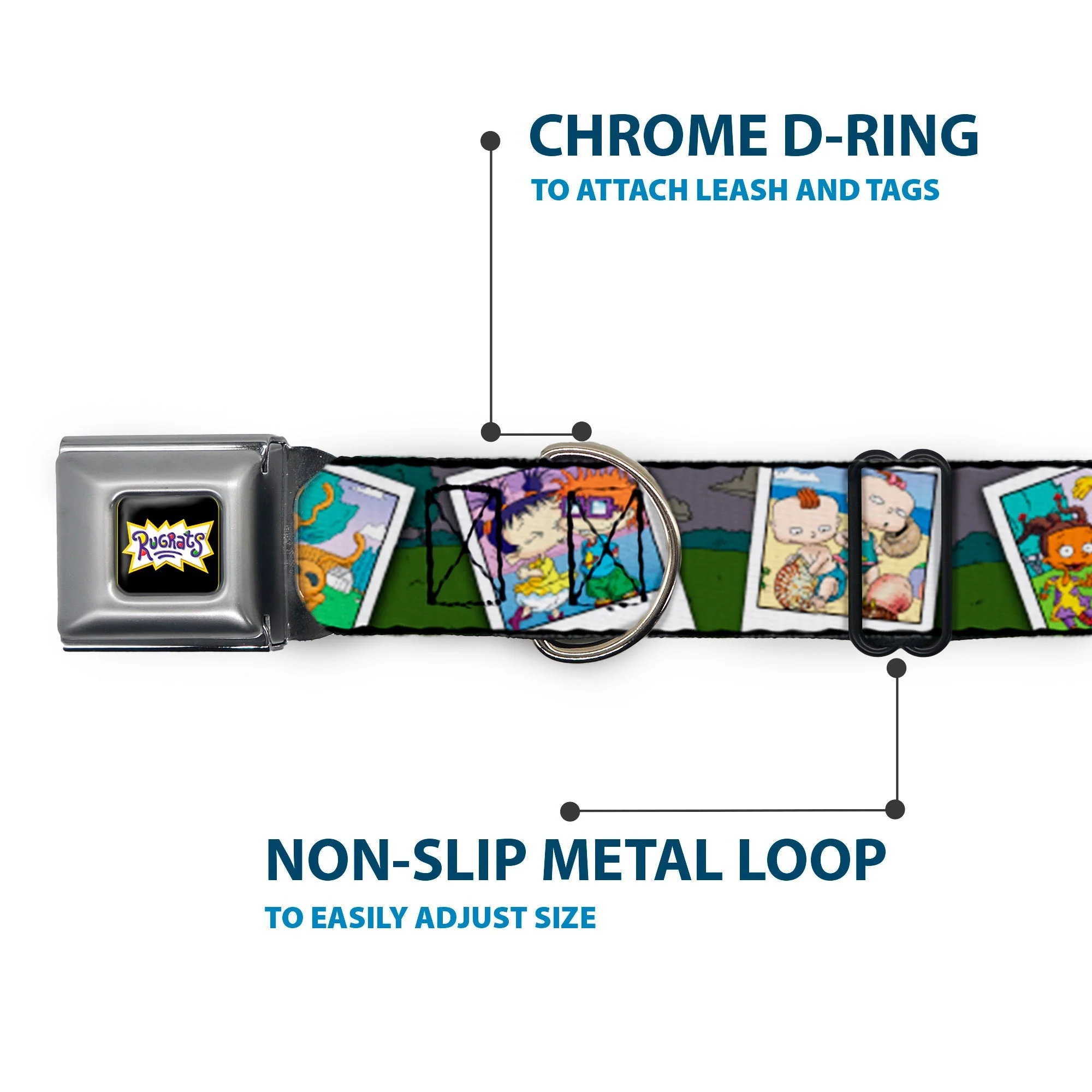 Rugrats Character Snapshots Seatbelt Buckle Dog Collar - Image 5