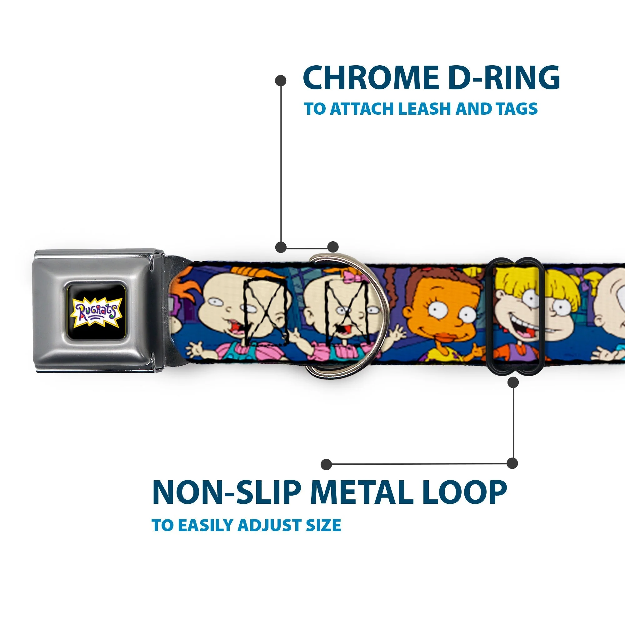 Rugrats Group Pose Seatbelt Buckle Pet Collar Merchandise - Image 5