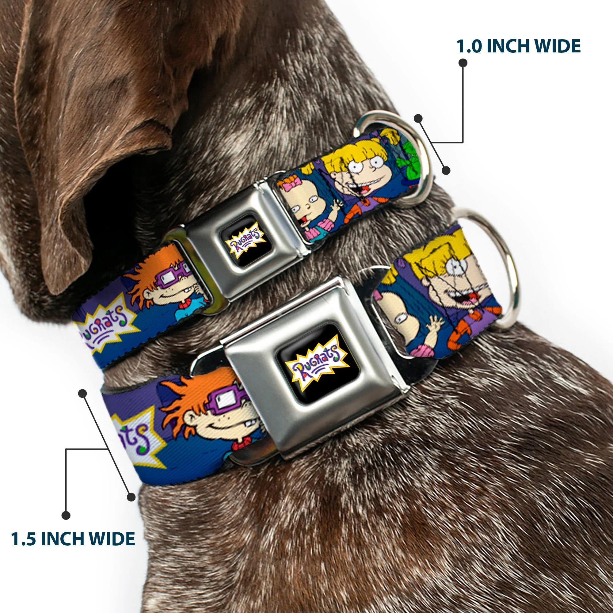 Rugrats Group Pose with Reptar Seatbelt Buckle Dog Collar - Image 2