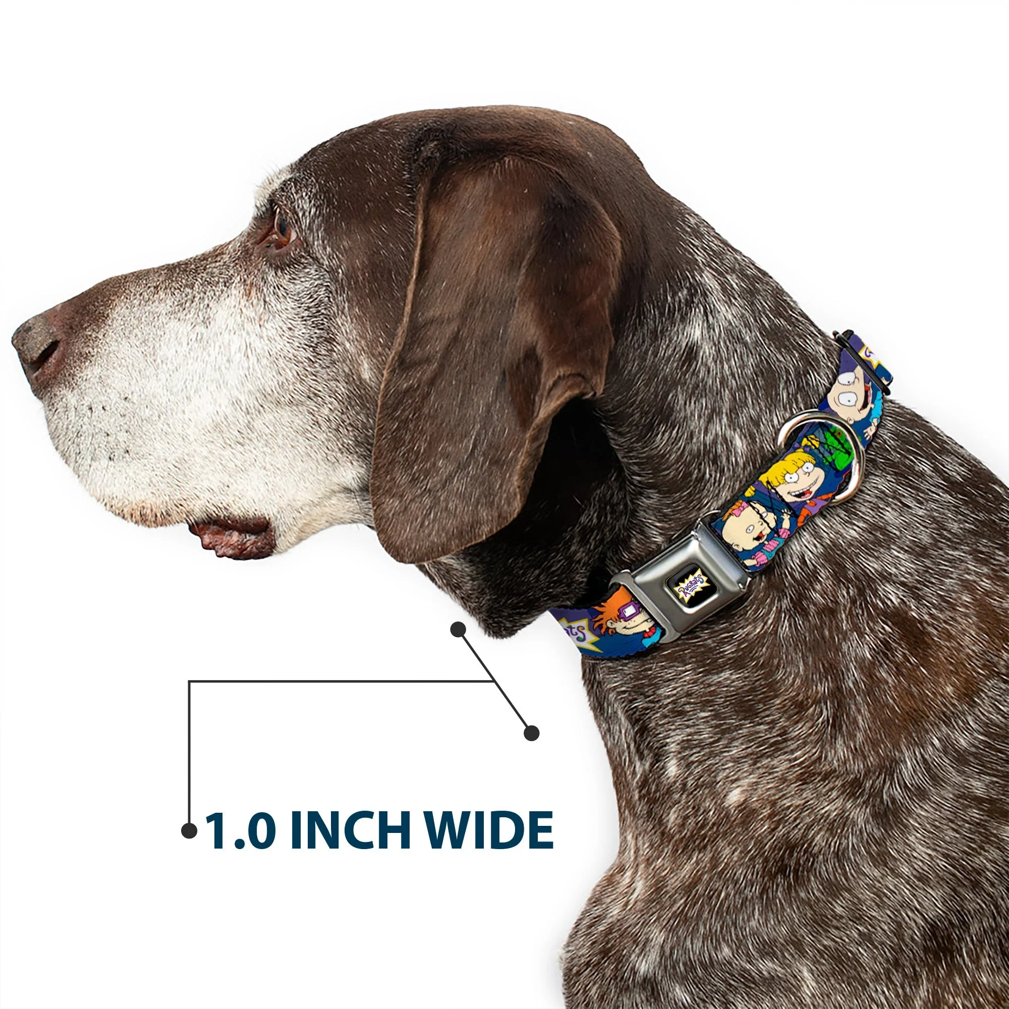 Rugrats Group Pose with Reptar Seatbelt Buckle Dog Collar - Image 6