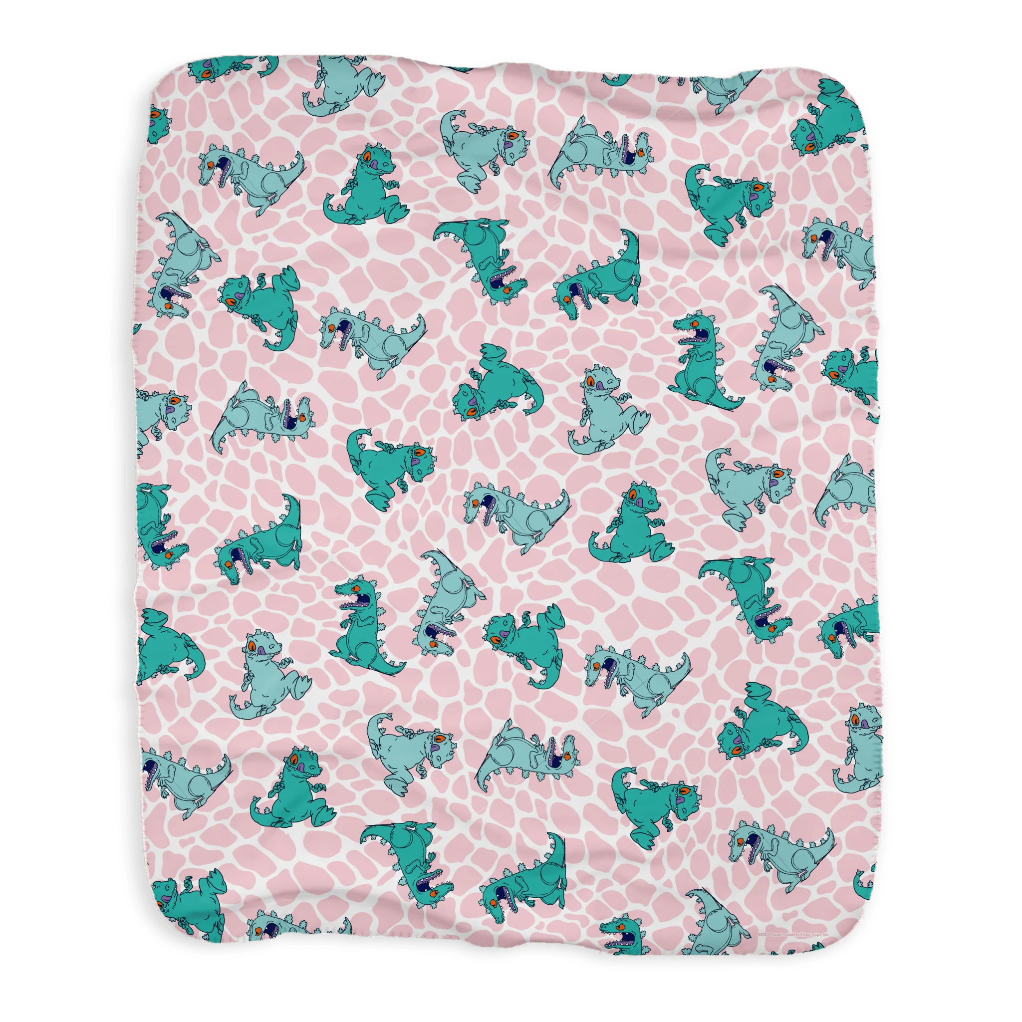 Rugrats Reptar Grey Sherpa Blanket