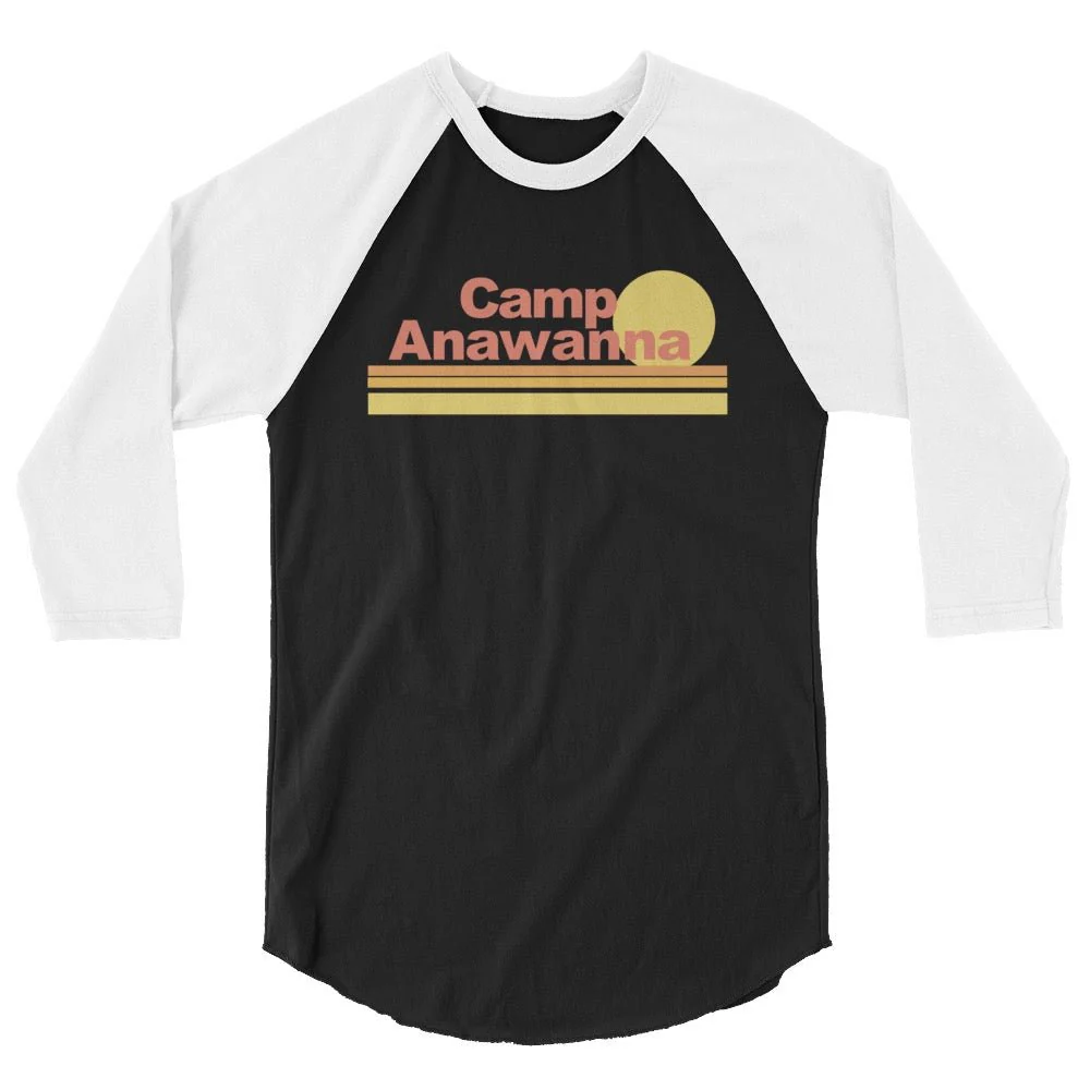 Salute Your Shorts Camp Anawanna Sunrise Unisex 3/4 Sleeve Raglan Shirt - Image 4