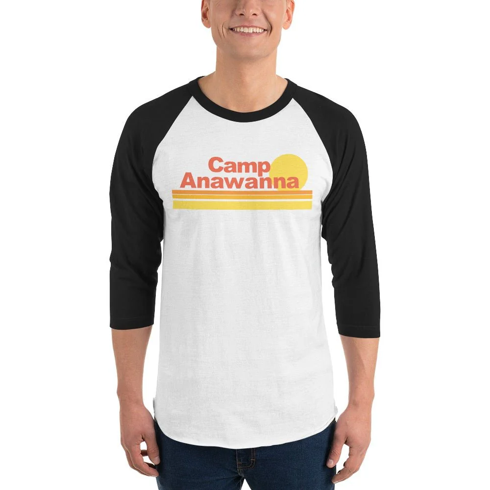 Salute Your Shorts Camp Anawanna Sunrise Unisex 3/4 Sleeve Raglan Shirt - Image 7