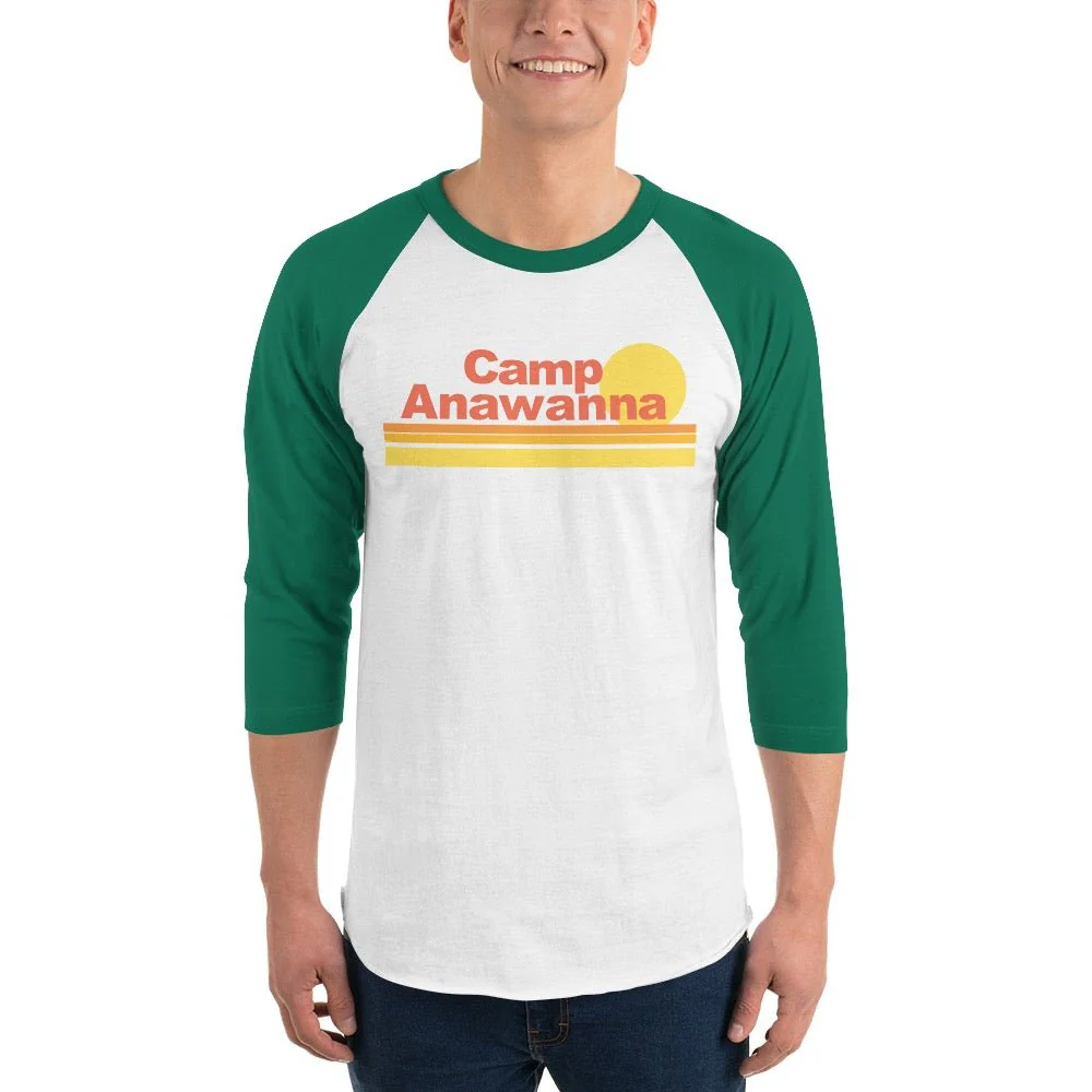 Salute Your Shorts Camp Anawanna Sunrise Unisex 3/4 Sleeve Raglan Shirt - Image 9