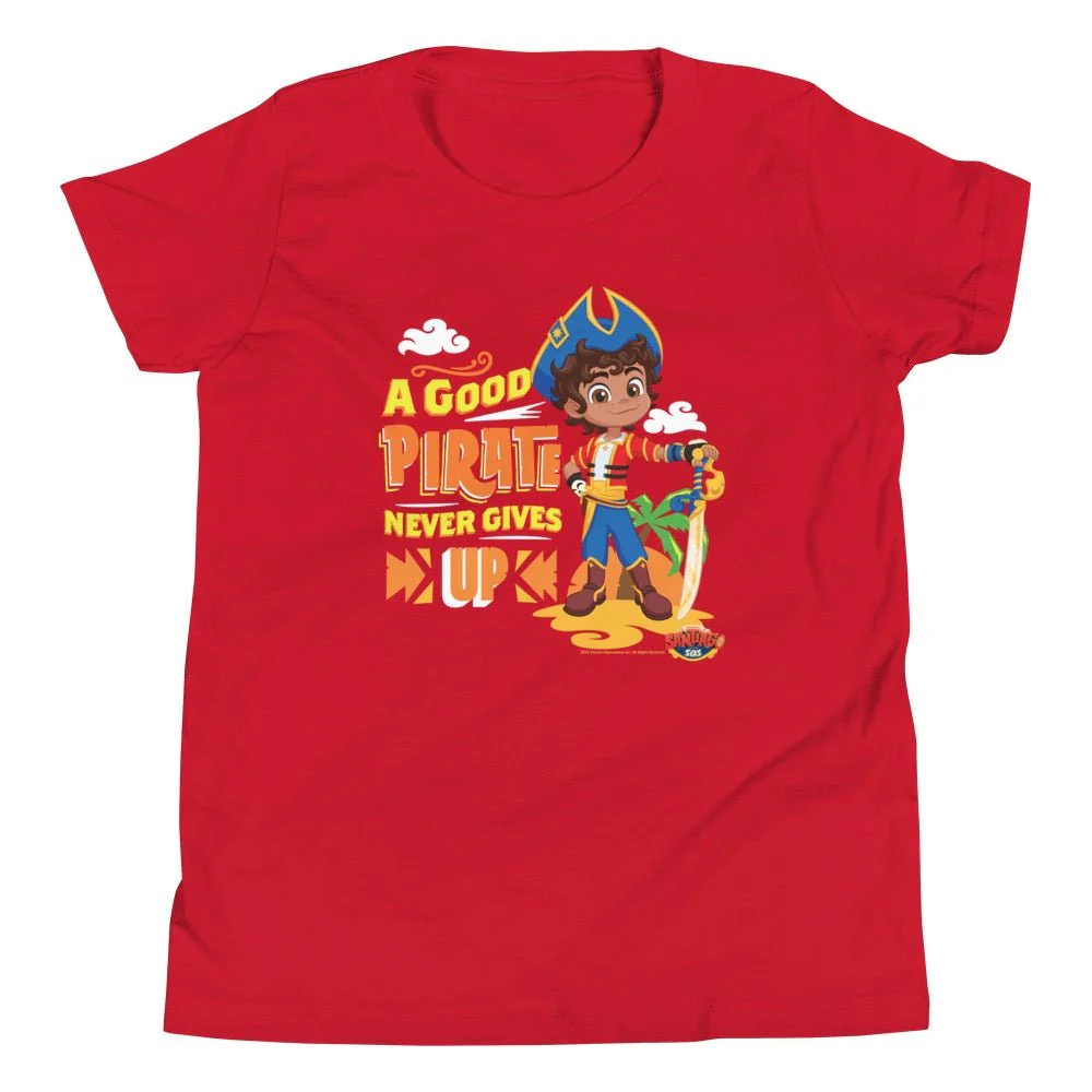 Santiago of the Seas A Good Pirate Never Gives Up Kids Premium T-Shirt - Image 4