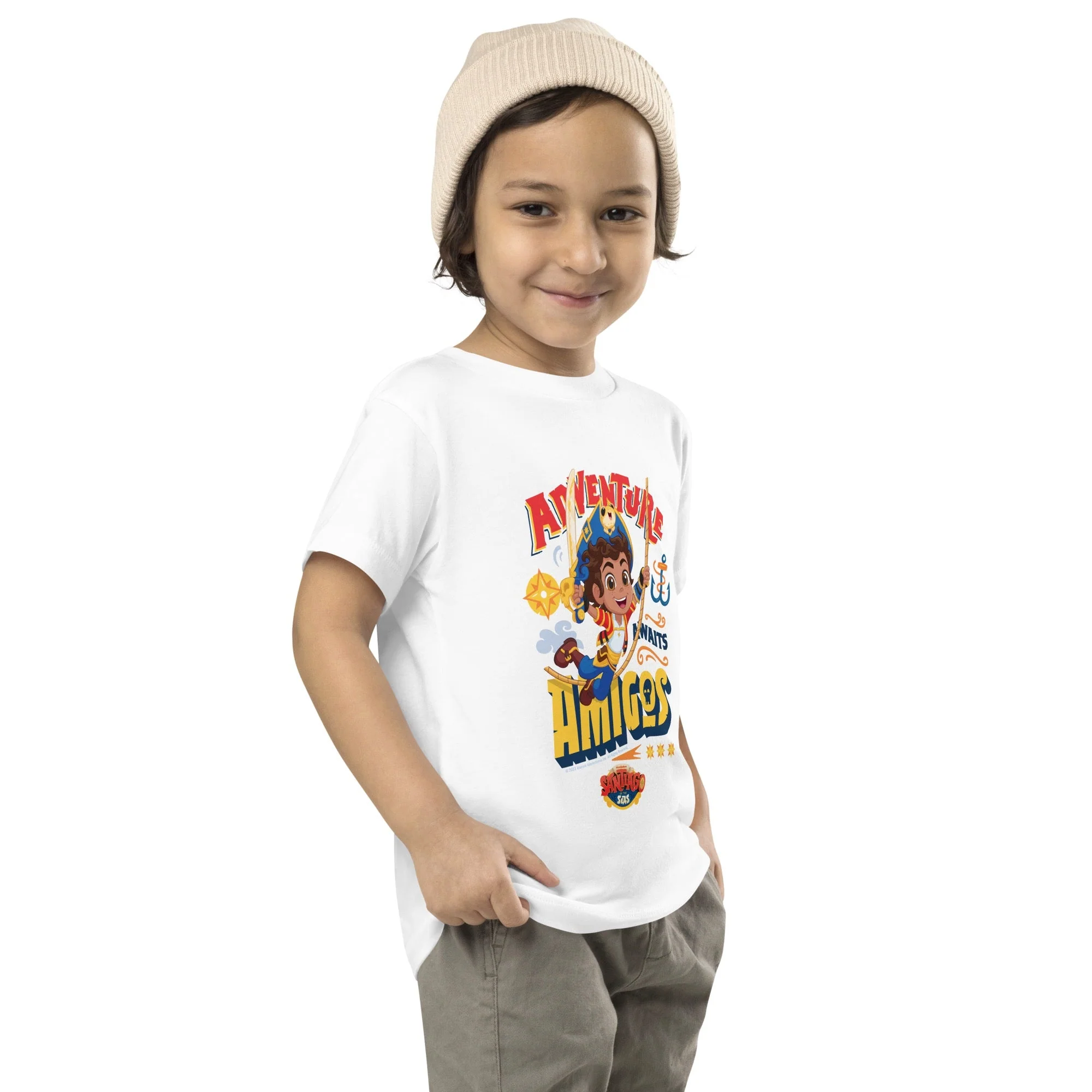 Santiago of the Seas Adventure Awaits, Amigos Youth T-Shirt - Image 7