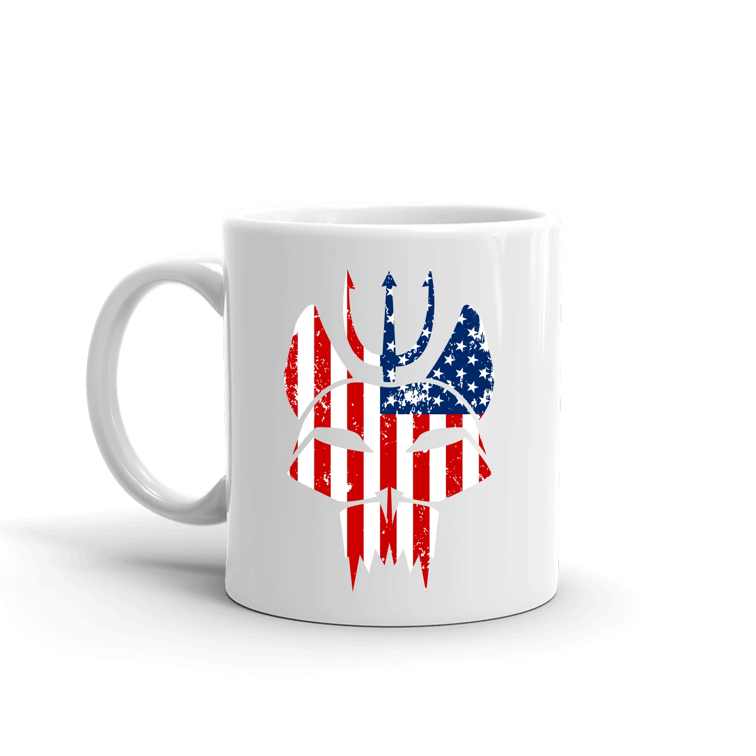 SEAL Team Bravo American Flag White Mug