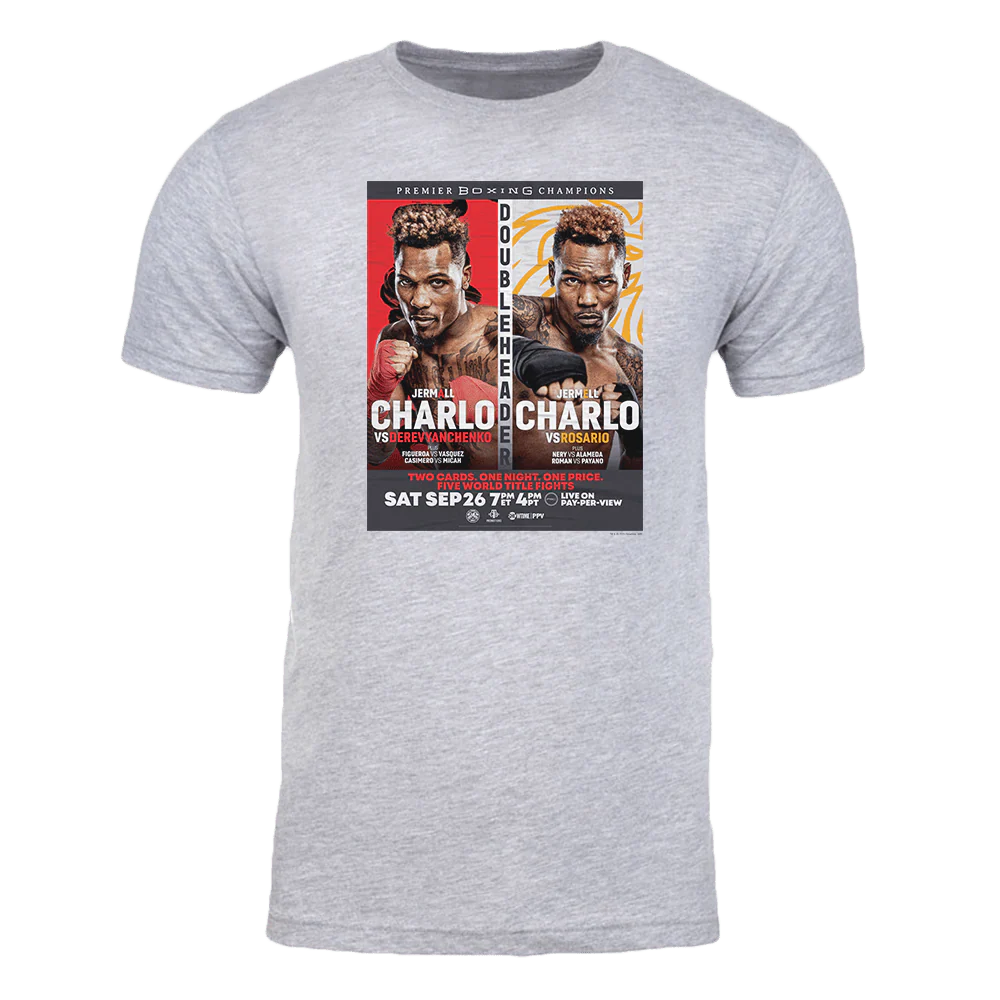 SHO Championship Boxing Charlo Doubleheader Adult Short Sleeve T-Shirt - Image 3