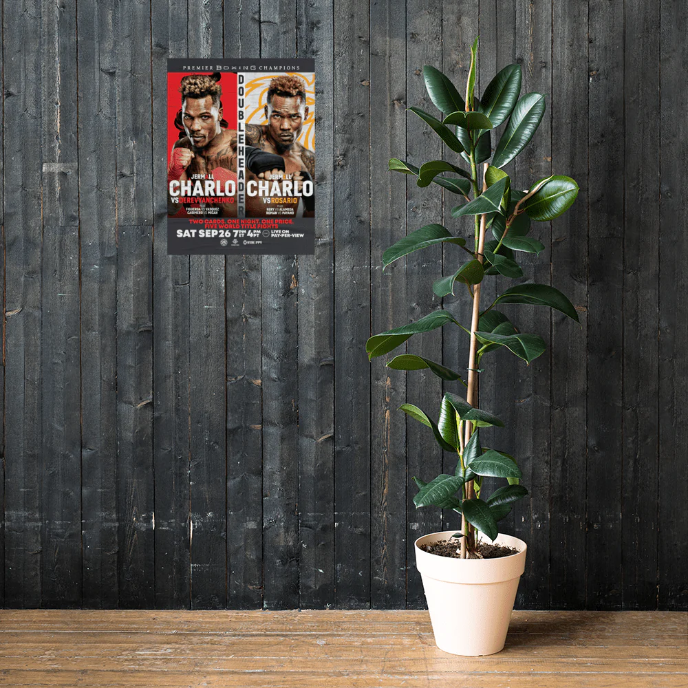 SHO Championship Boxing Charlo Doubleheader Premium Satin Poster - Image 4