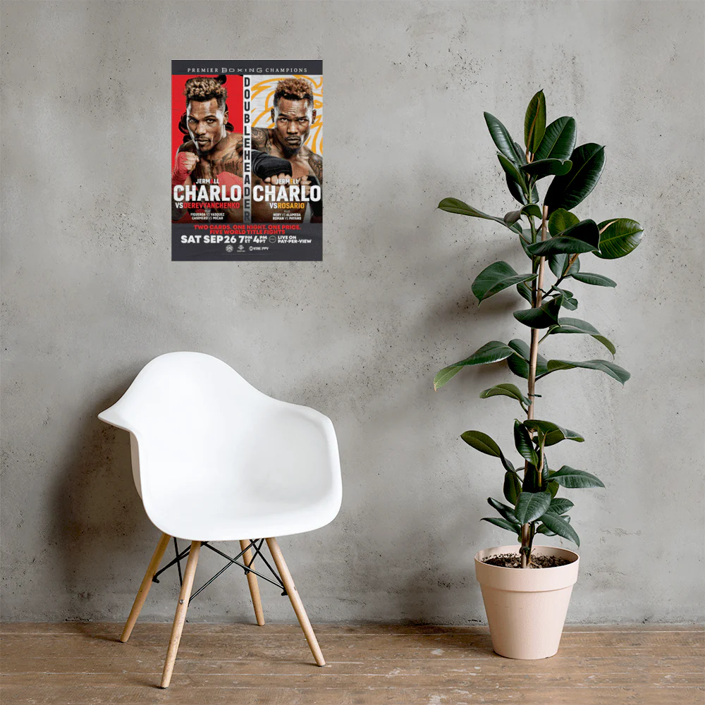 SHO Championship Boxing Charlo Doubleheader Premium Satin Poster - Image 5