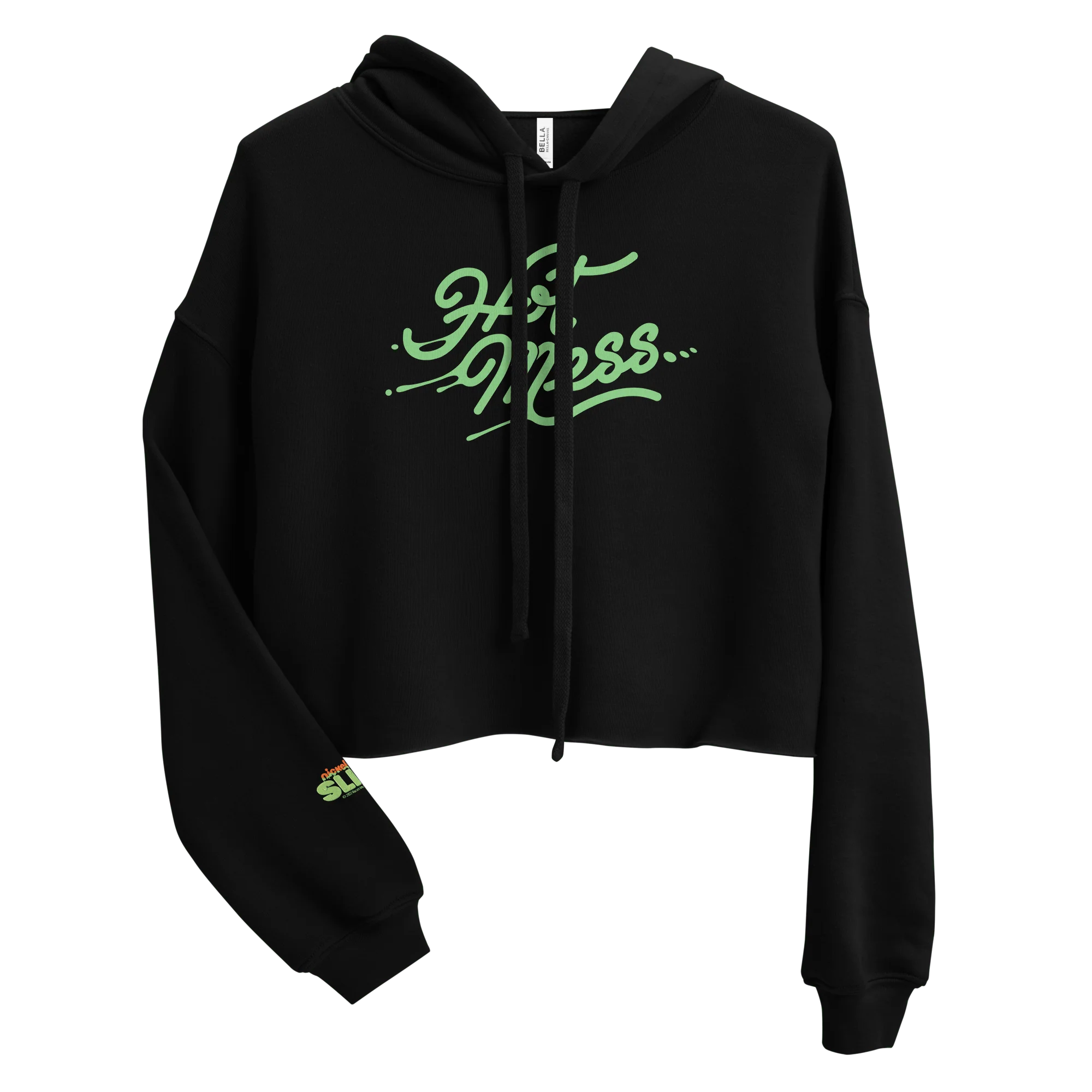 Slime Hot Mess Women's Fleece Crop Hooded Sweatshirt