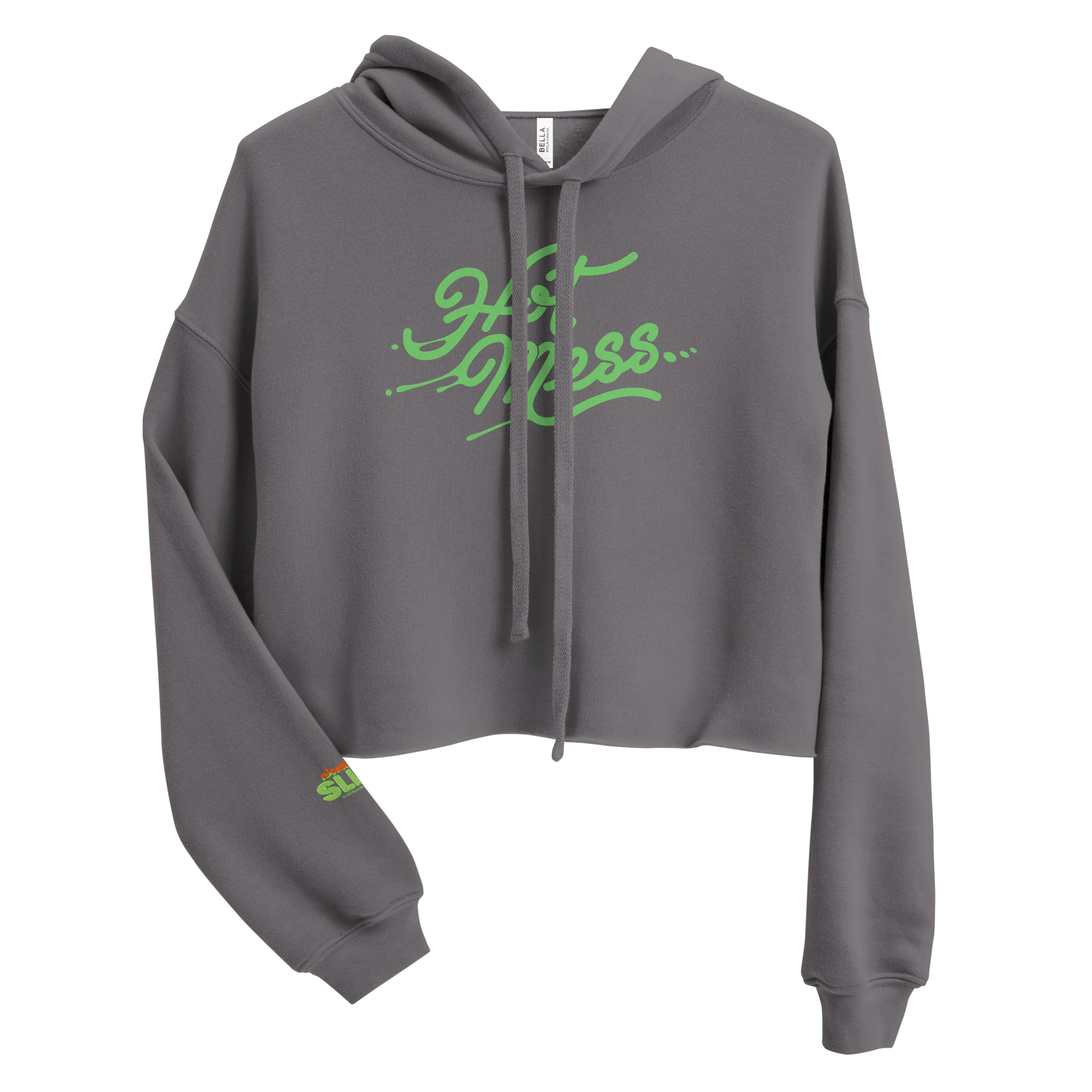 Slime Hot Mess Women's Fleece Crop Hooded Sweatshirt - Image 3