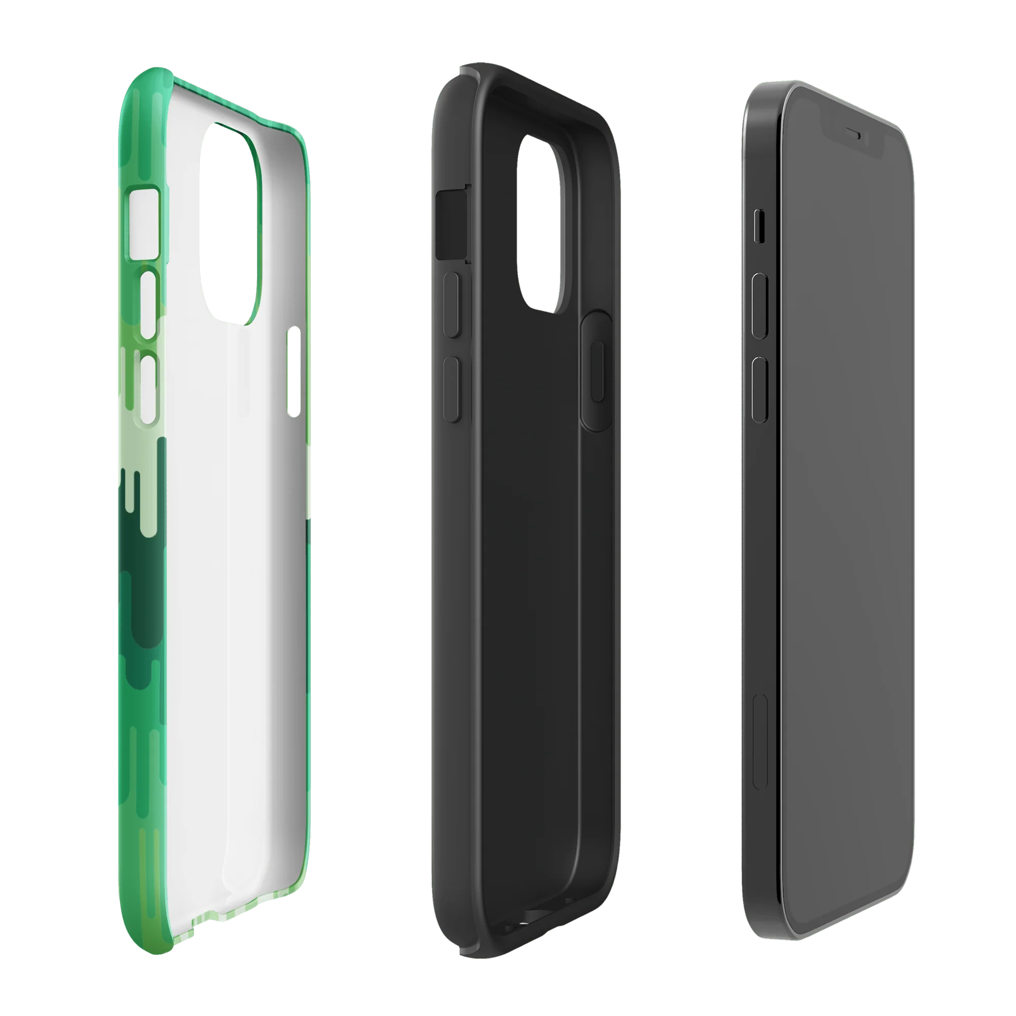 Slime Ombre Green Tough Phone Case - iPhone - Image 2