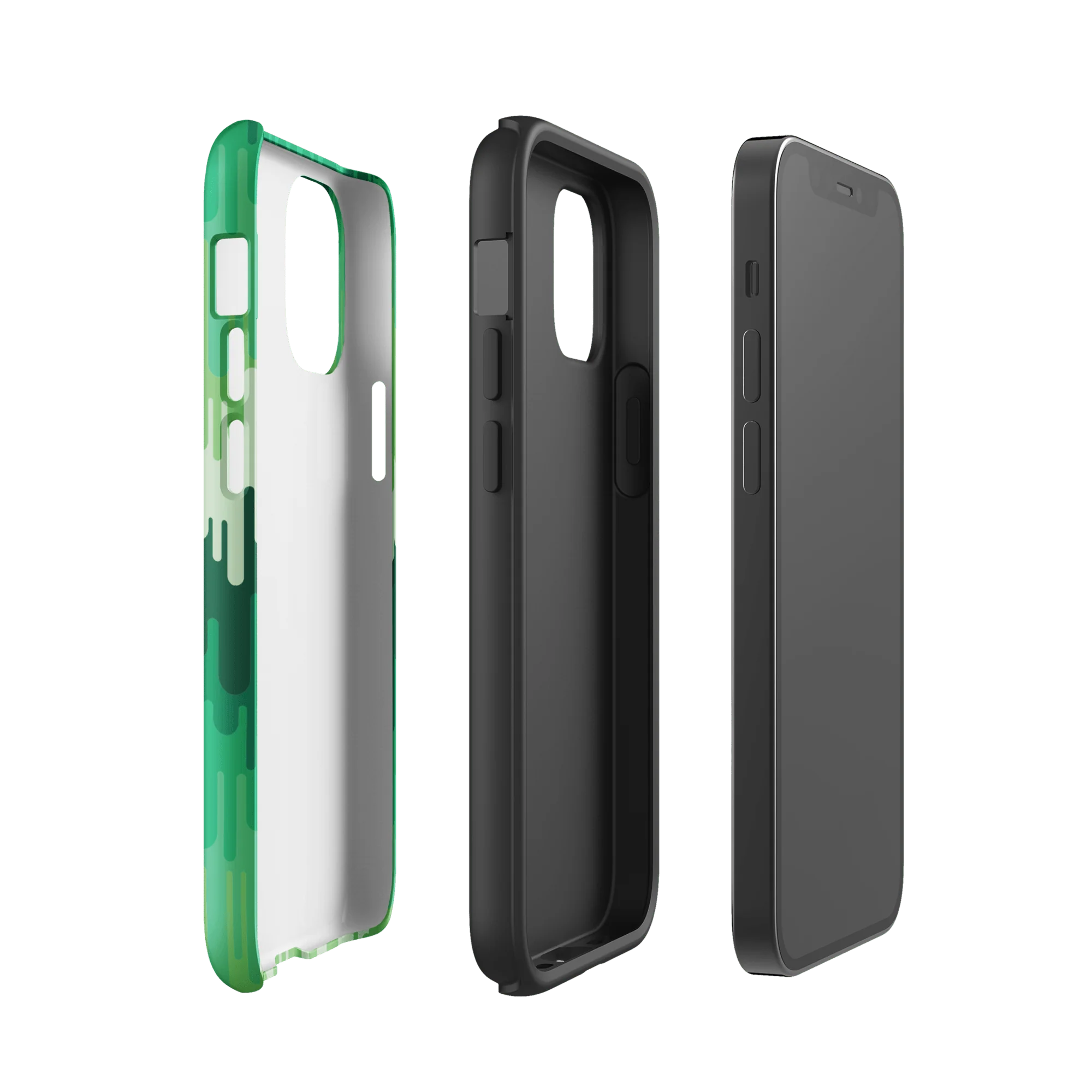 Slime Ombre Green Tough Phone Case - iPhone - Image 5
