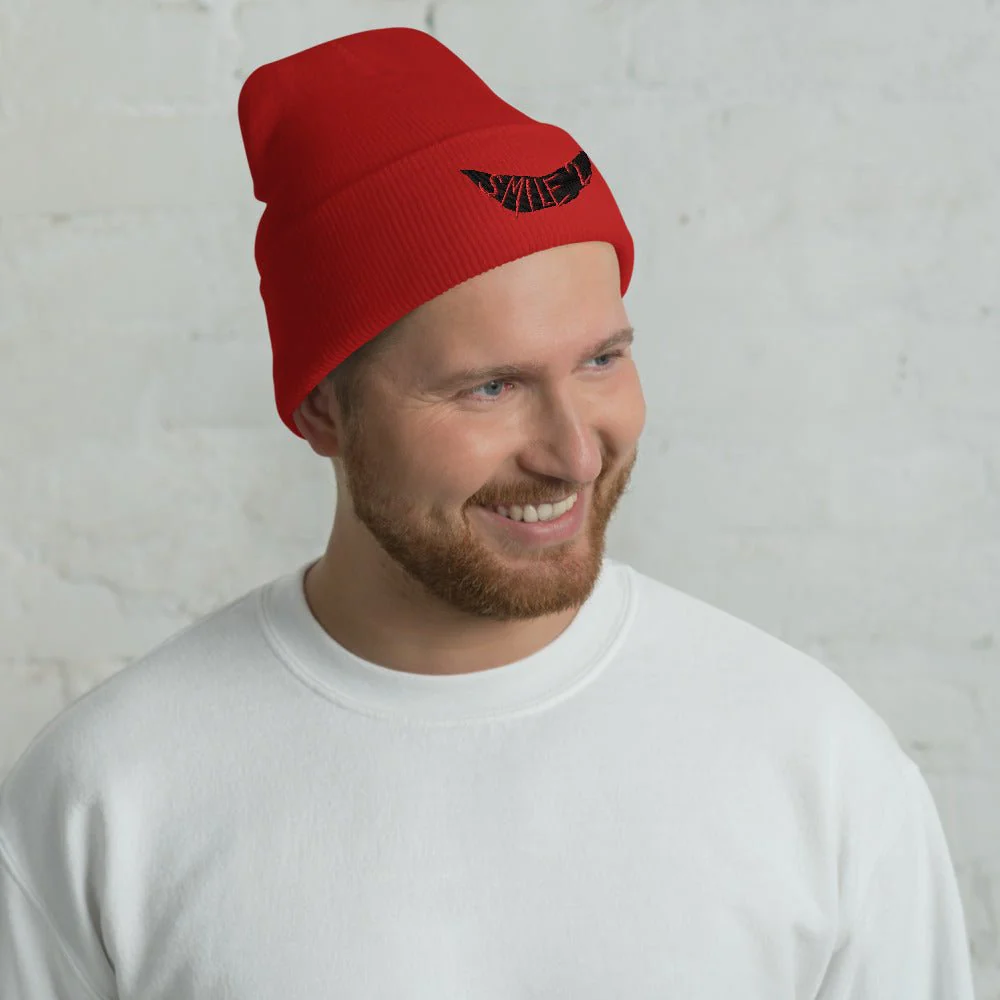 Smile 2 Logo Embroidered Cuffed Beanie - Image 2