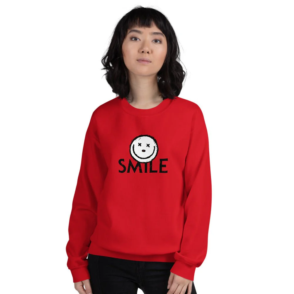 Smile What Makes You Smile? Unisex Crewneck Sweatshirt - Image 3
