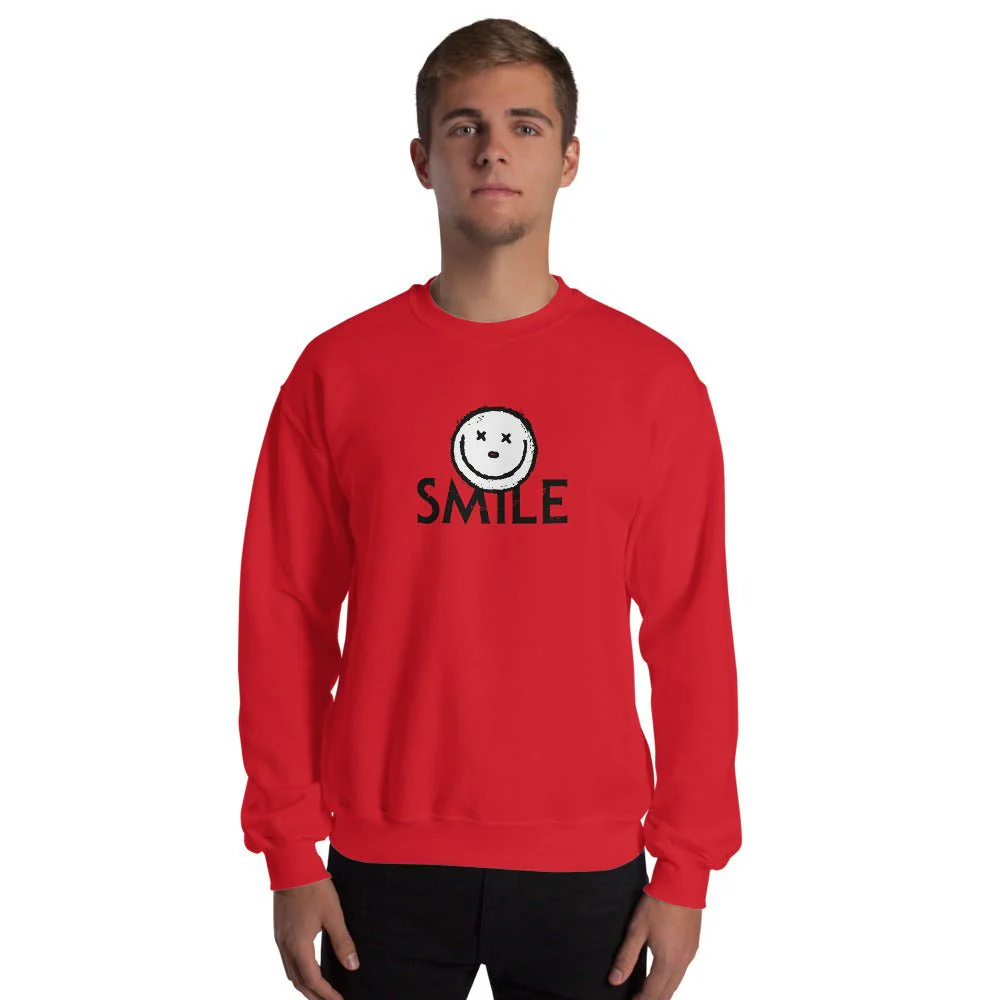Smile What Makes You Smile? Unisex Crewneck Sweatshirt - Image 4