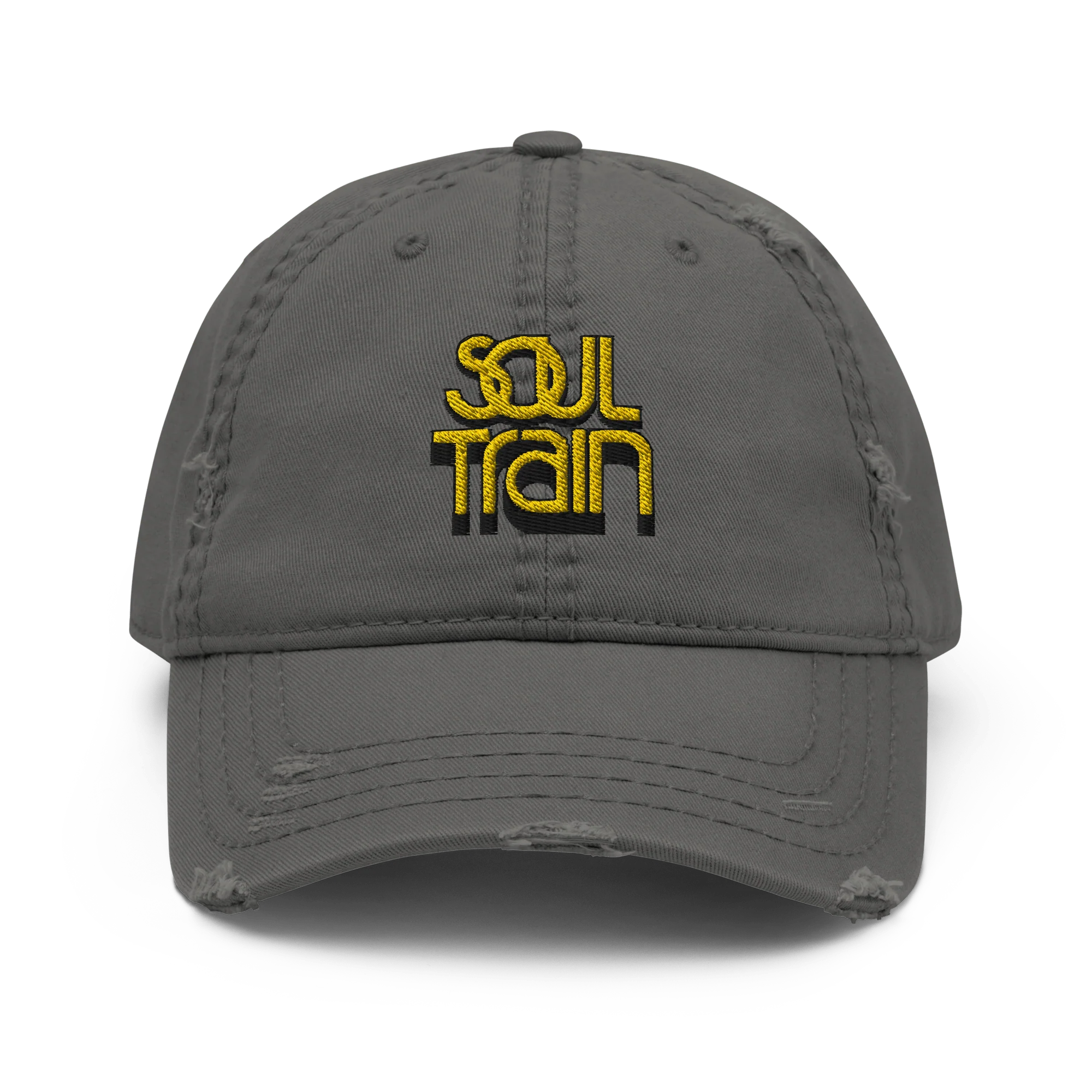 Soul Train Logo Embroidered Distressed Dad Hat - Image 2