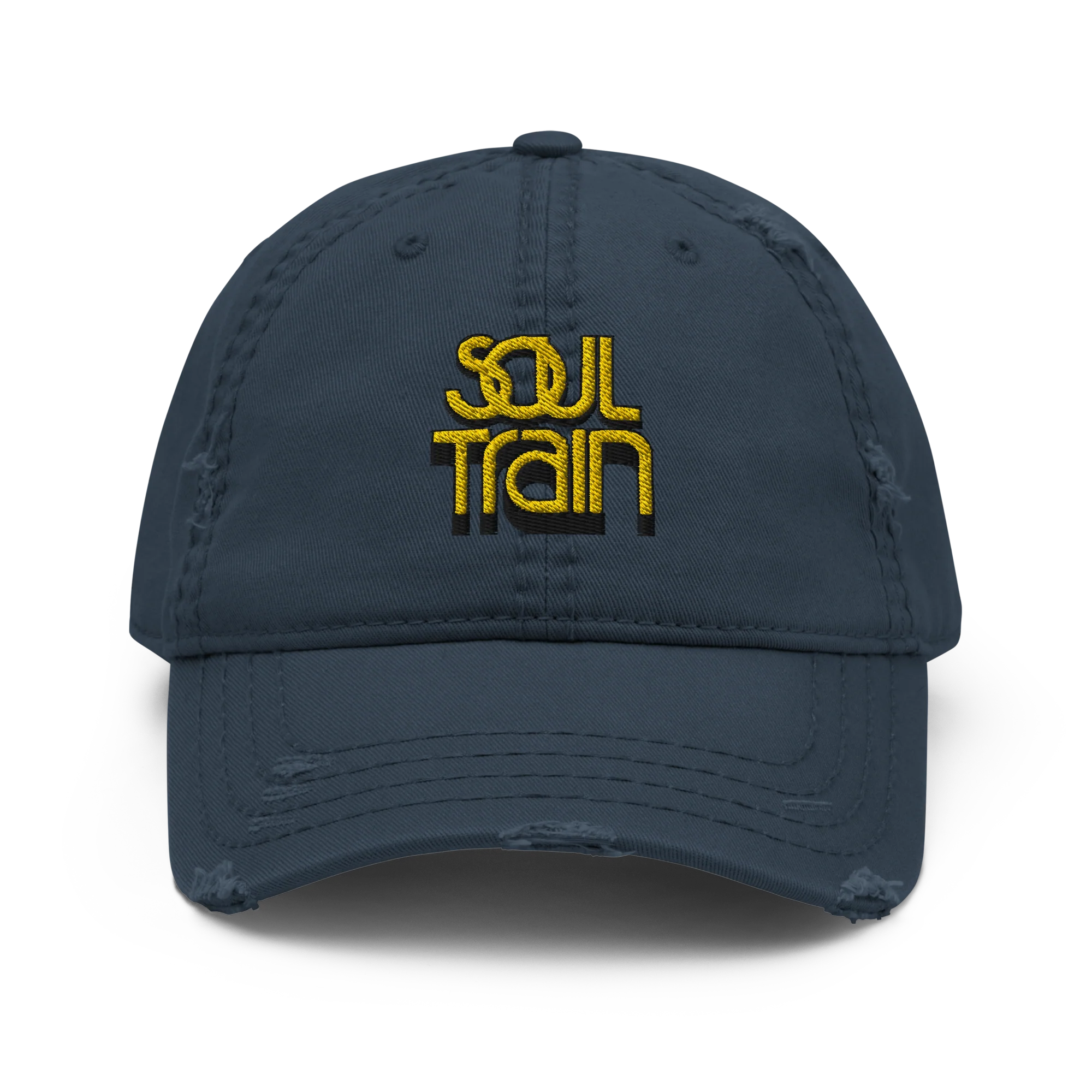 Soul Train Logo Embroidered Distressed Dad Hat - Image 4