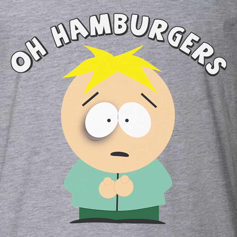 South Park Butters Oh Hamburgers Adult Short Sleeve T-Shirt - Image 2
