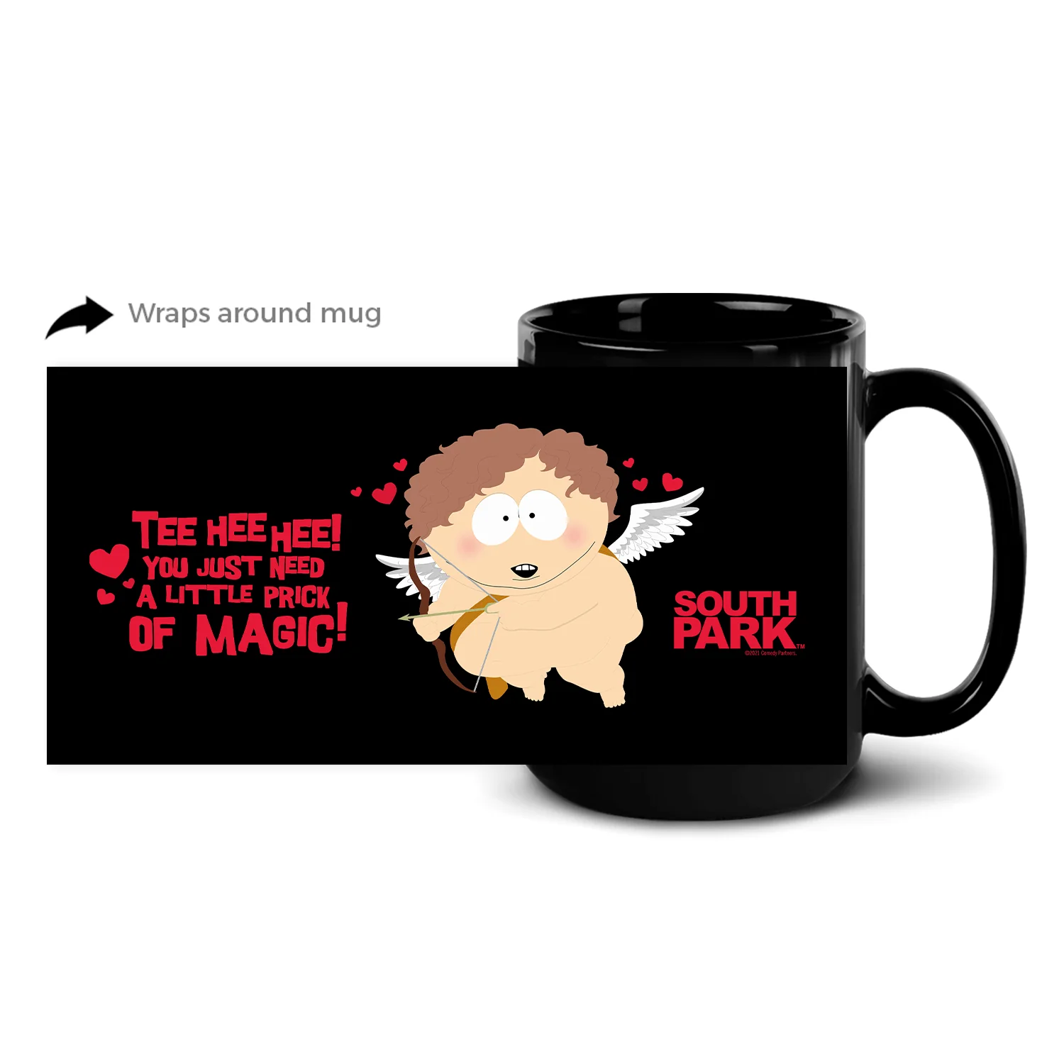South Park Cartman Cupid Black Mug - Image 3