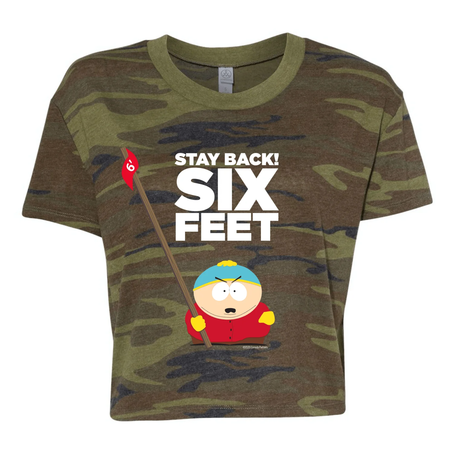 South Park Cartman Stay Back Women's Jersey Crop T-Shirt - Image 2